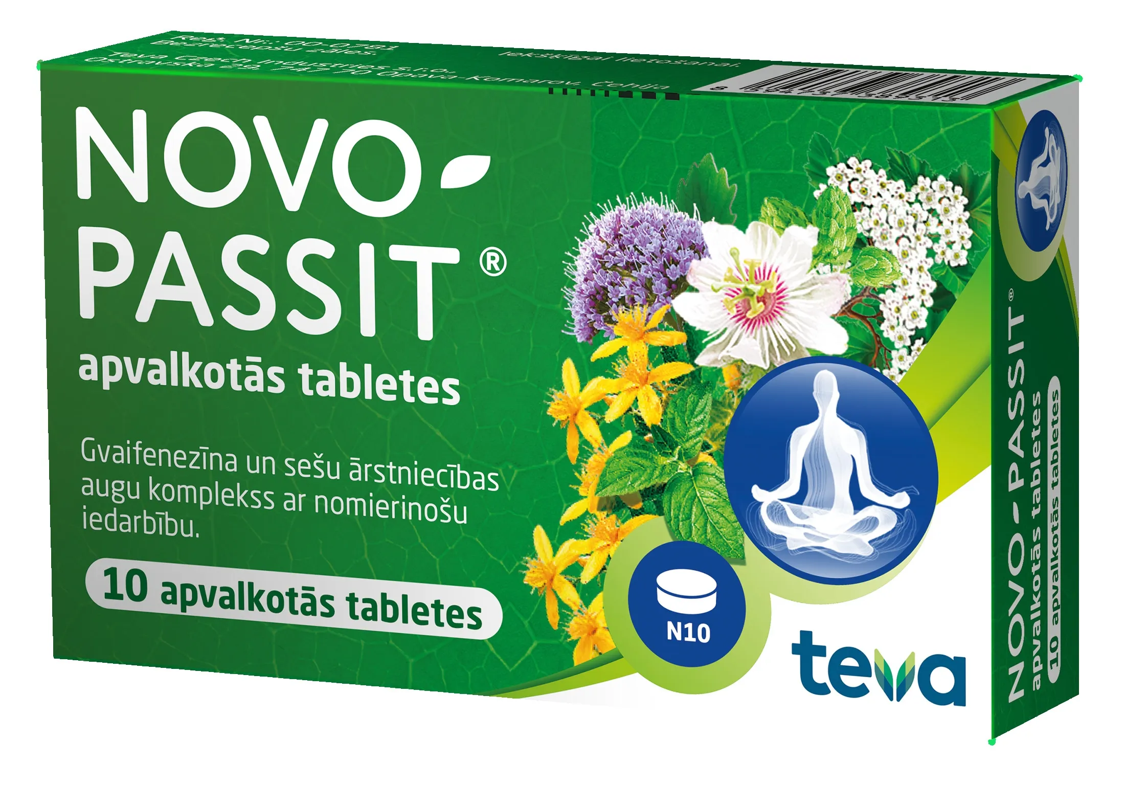 NOVO-PASSIT 200MG TABLETES N10 - Produkta attēls 