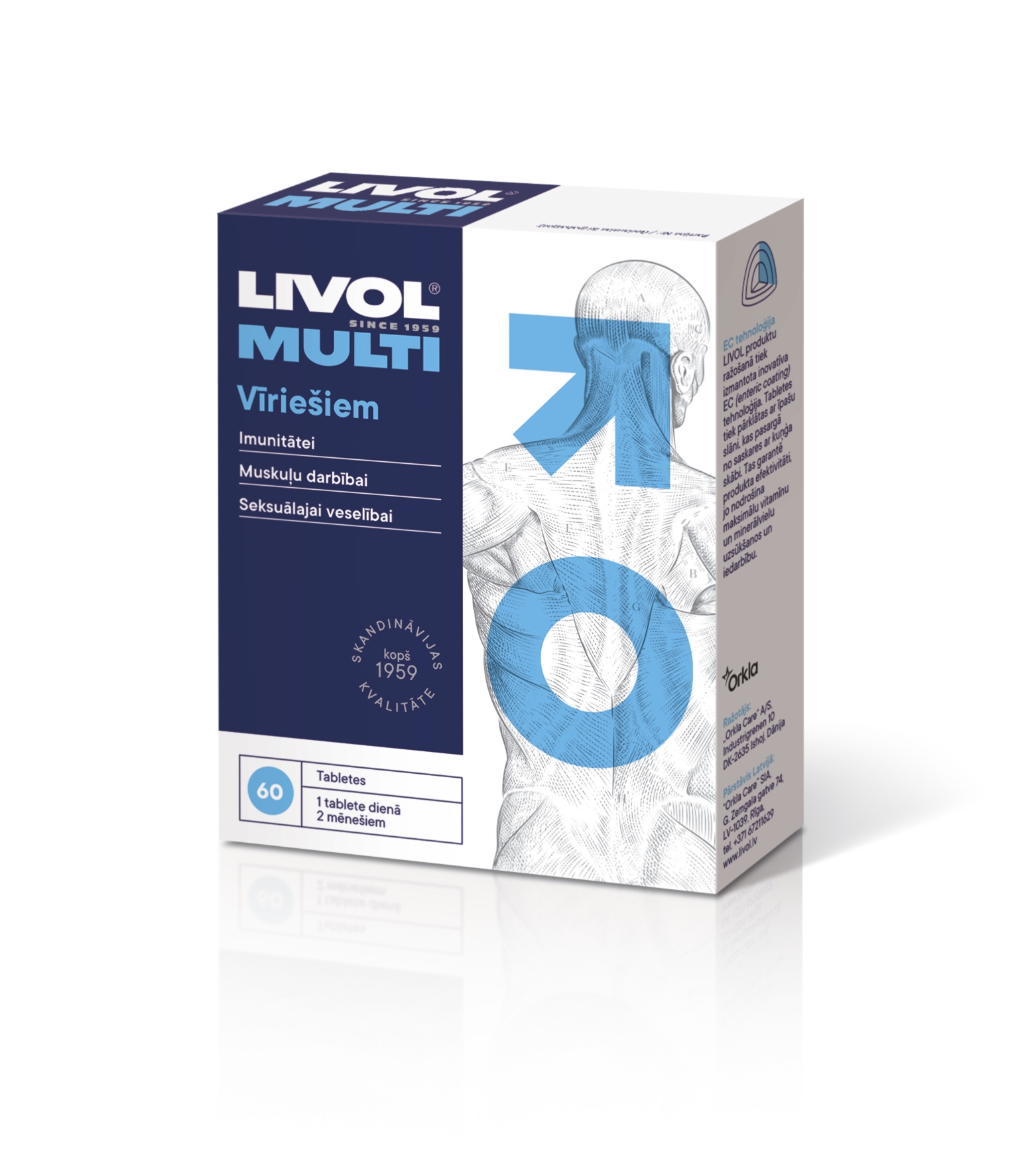 LIVOL Multi Vīriešiem tabletes (bojāts iepakojums), 60 gab. - Produkta attēls 