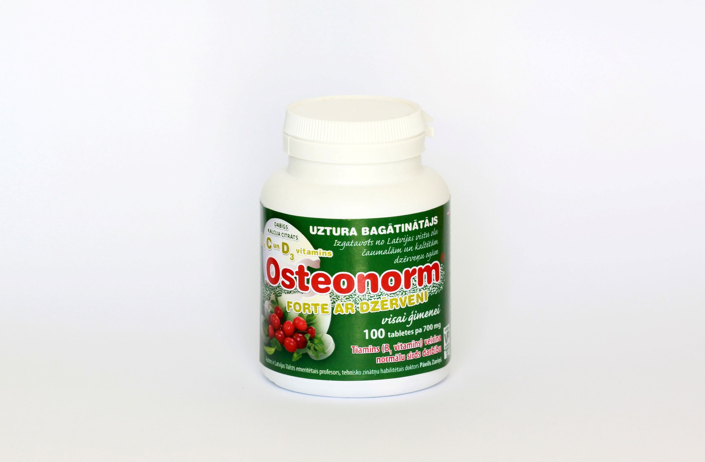 OSTEONORM FORTE 700 mg ar dzērveņu garšu tabletes, 100 gab. - Produkta attēls 