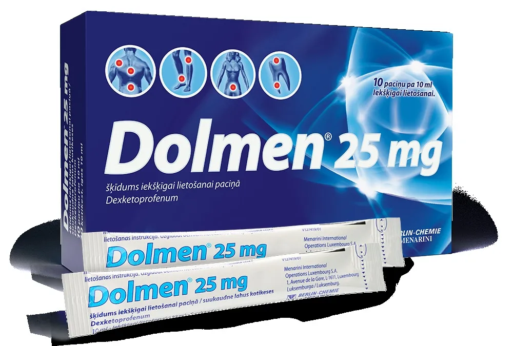 DOLMEN 25MG/10ML ŠĶĪDUMS IEKŠĶĪGAI LIET. PAC N10 - Produkta attēls 