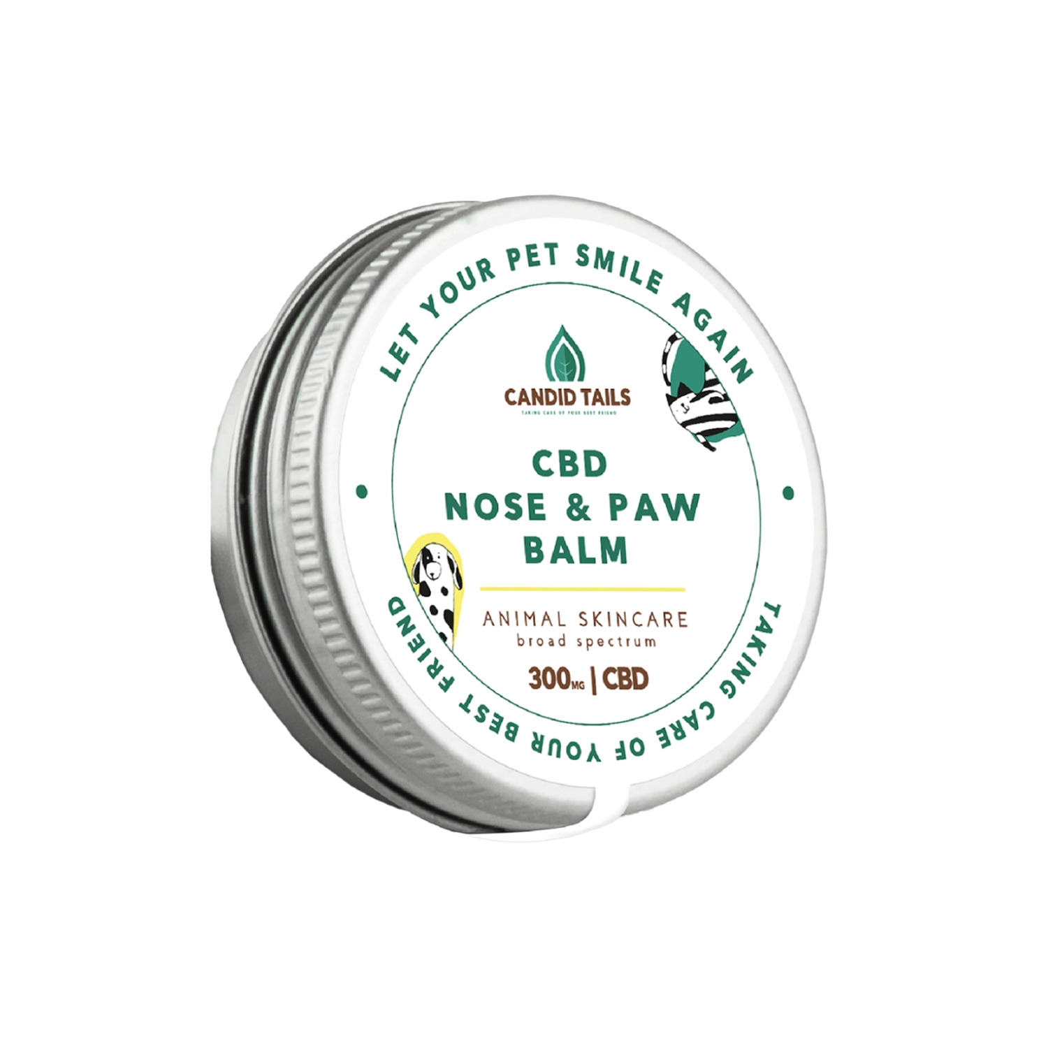 Candid Tails CBD balzams ķepām un degunam suņiem, kaķiem 50ml - Produkta attēls 