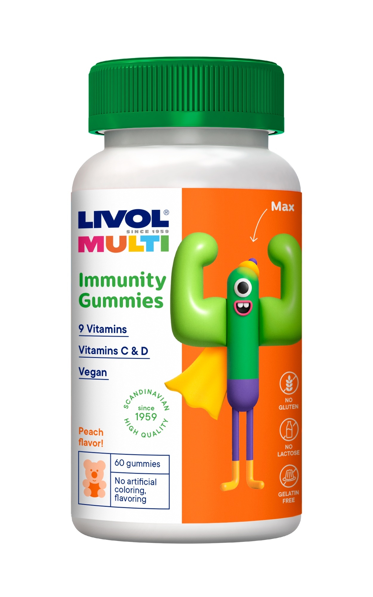 LIVOL MULTI Immunity Vegan košļājamās pastilas 60 gab. - Produkta attēls 