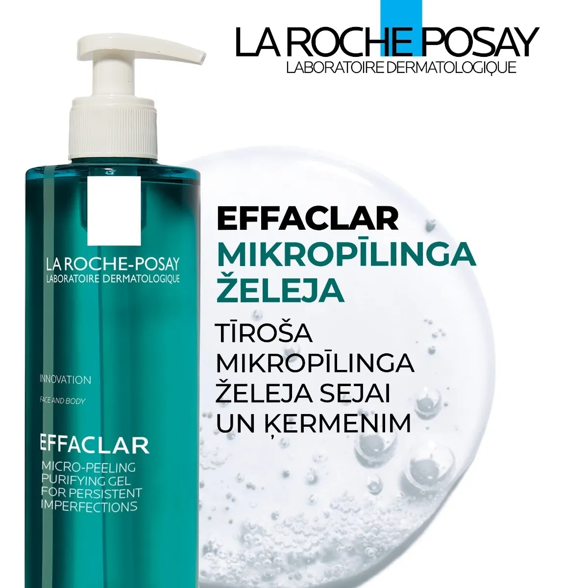 LA ROCHE-POSAY Effaclar Micro-peeling želeja, 400 ml - Produkta attēls 1