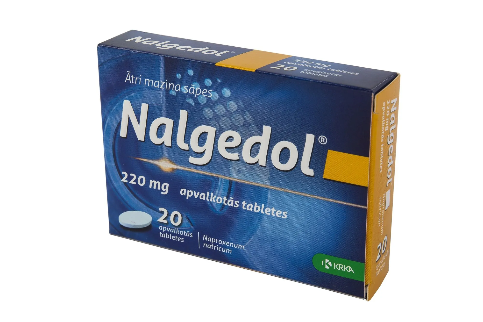 NALGEDOL 220 mg tabletes, 20 gab. - Produkta attēls 