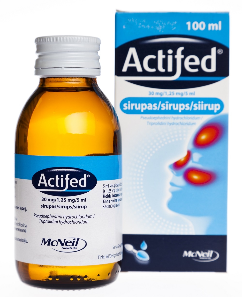 ACTIFED sīrups, 100 ml - Produkta attēls 