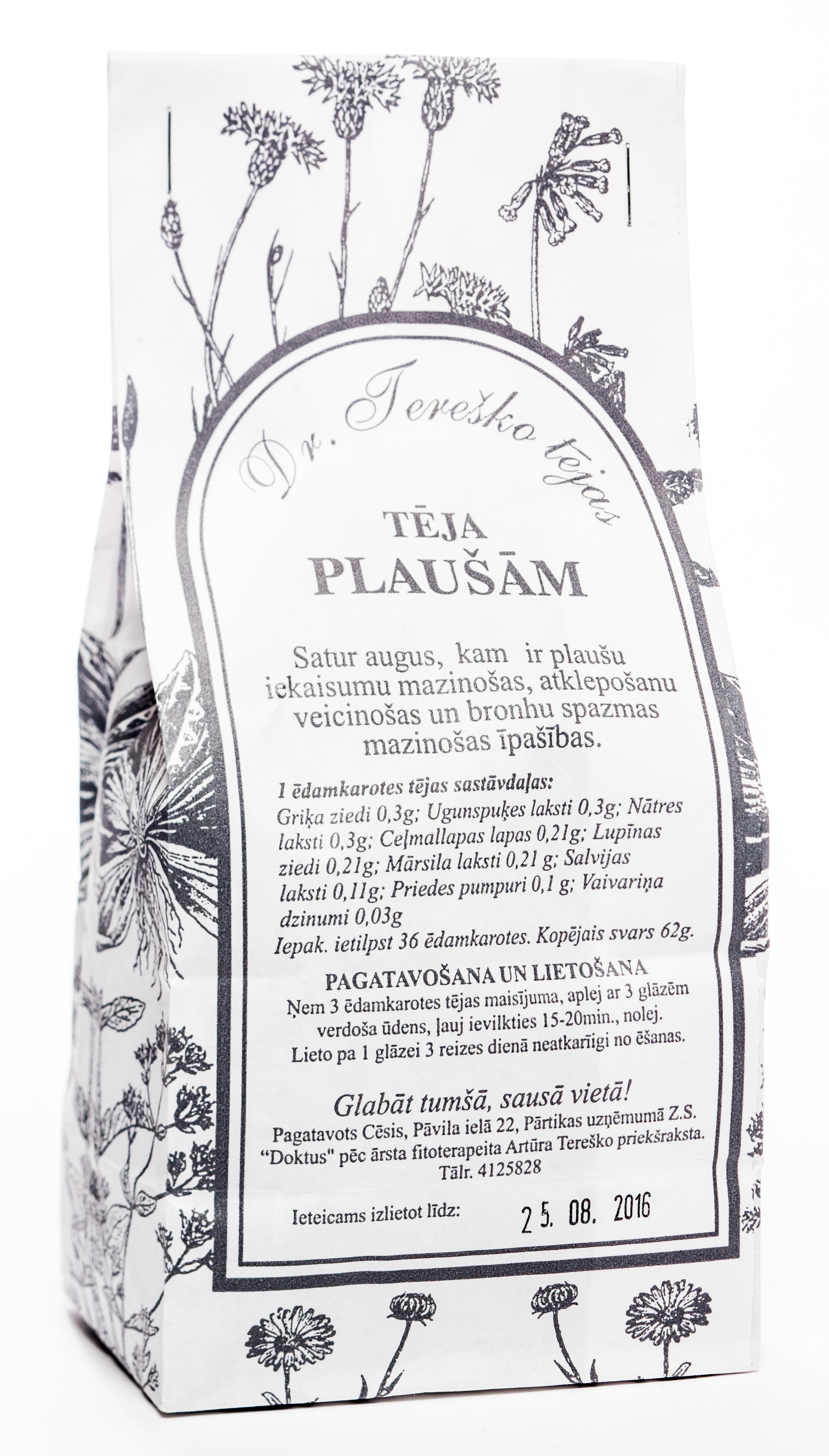 TEREŠKO tēja plaušām, 62 g - Produkta attēls 