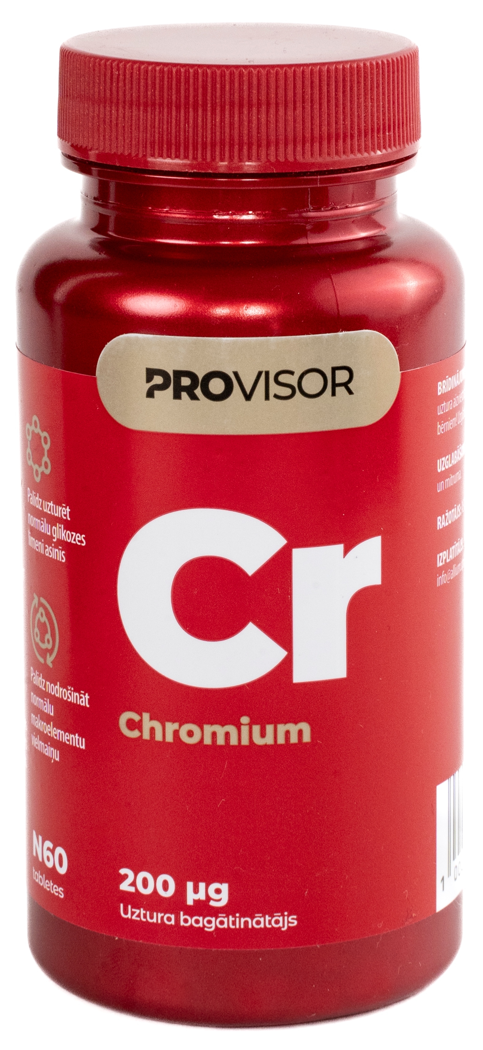 PROVISOR Hroms (CR) 200 mcg tabletes, 60 gab - Produkta attēls 