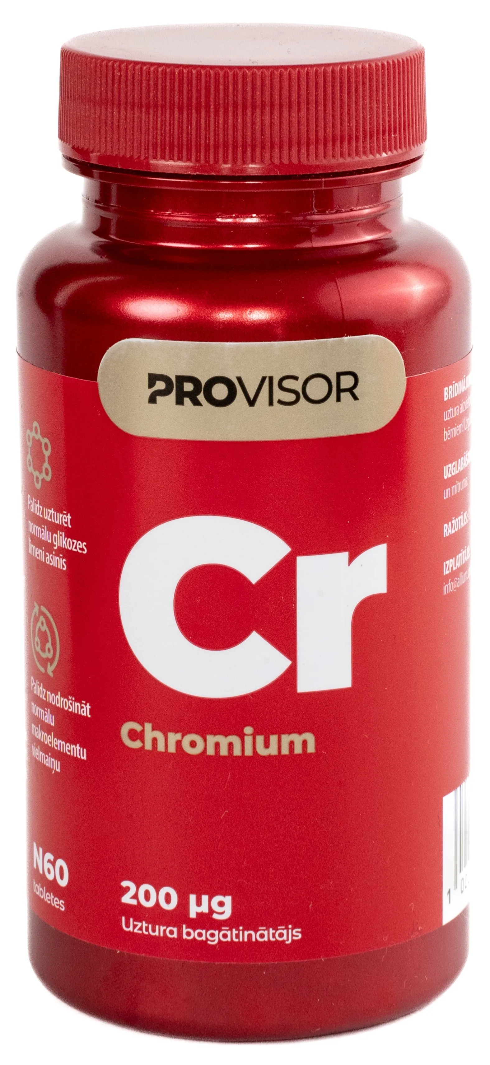 PROVISOR Hroms (CR) 200 mcg tabletes, 60 gab - Produkta attēls 