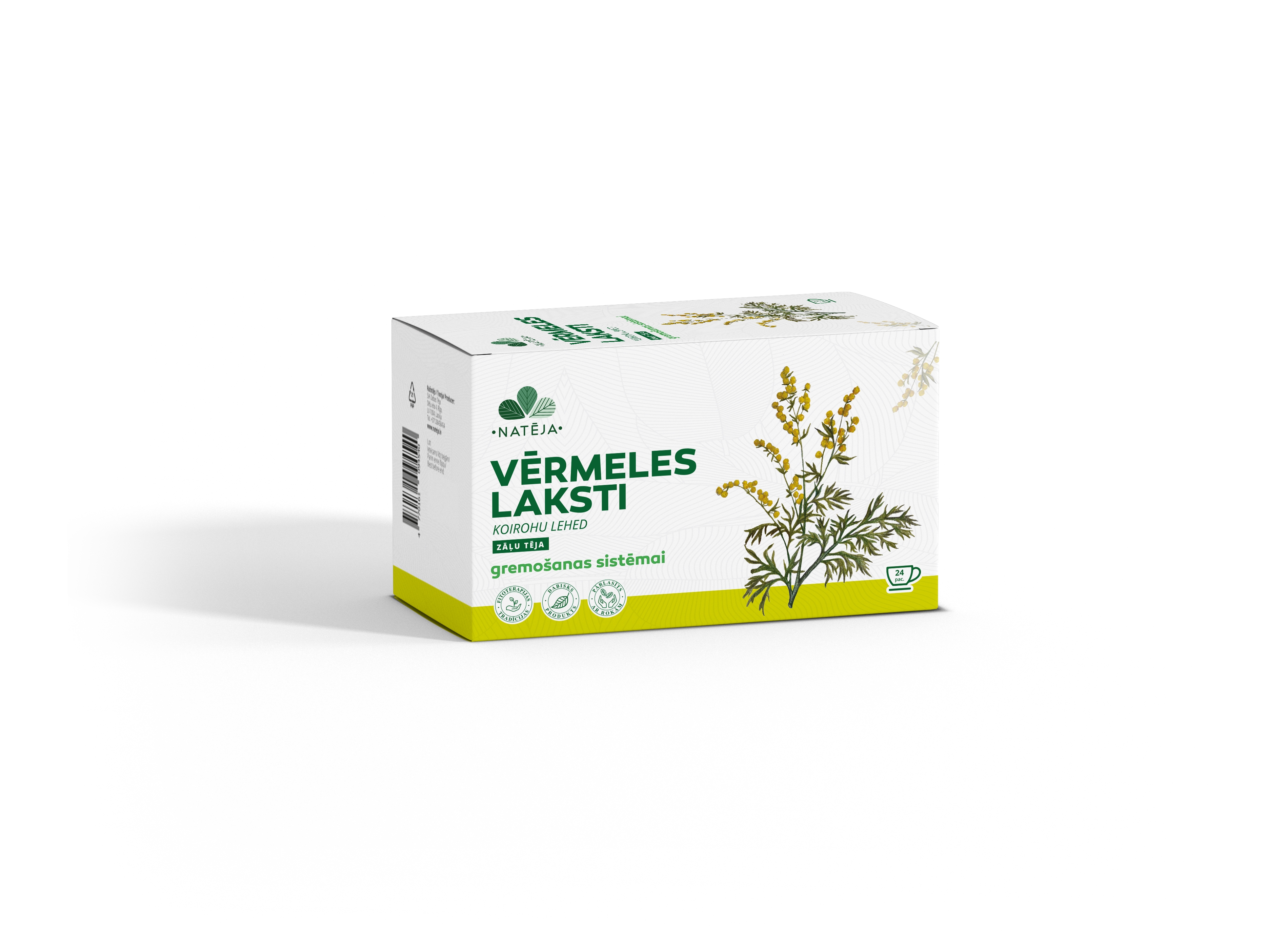 NATĒJA Vērmeles lakstu tēja paciņās, 24 gab - Produkta attēls 