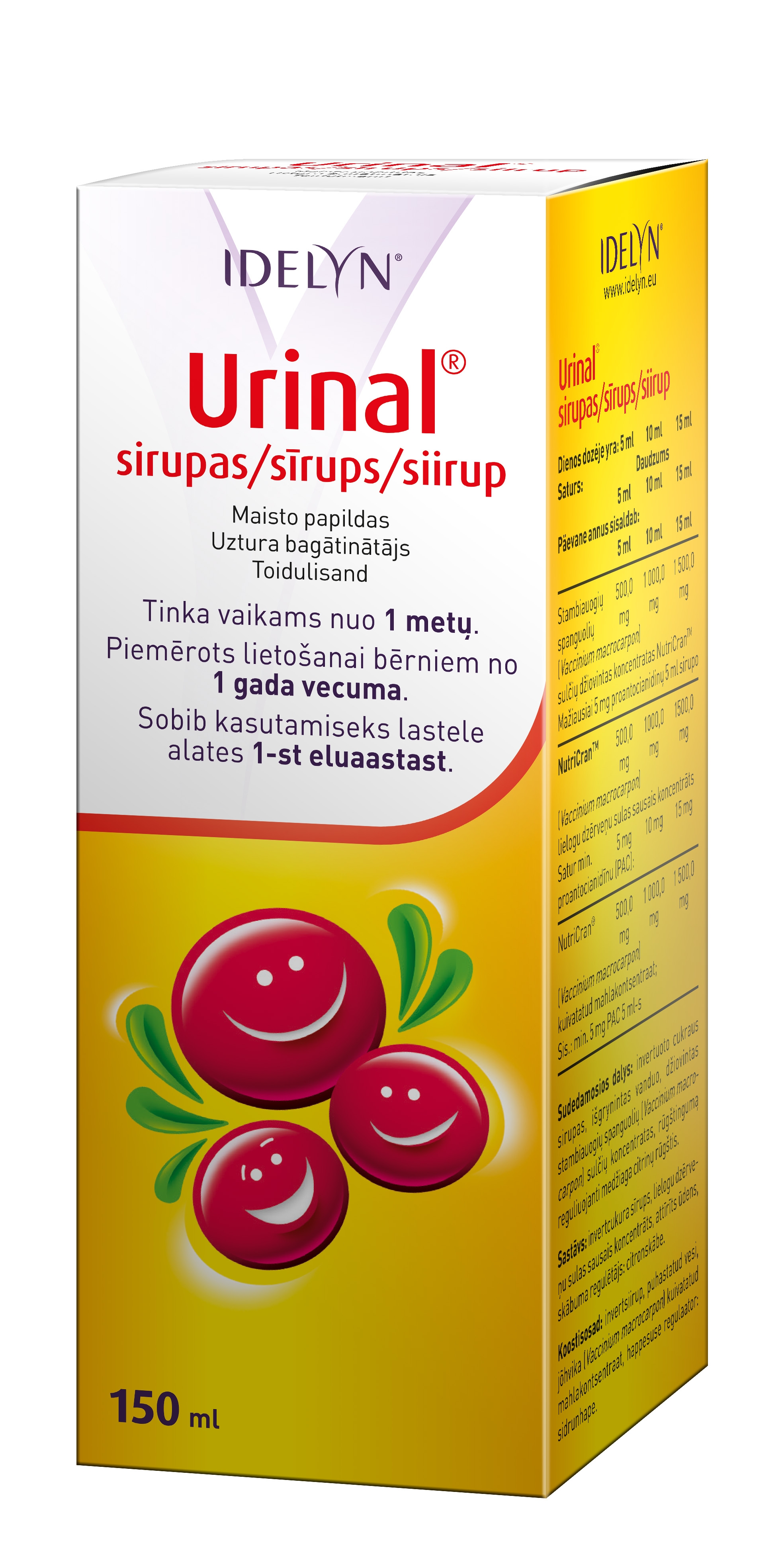 WALMARK URINAL Idelyn sīrups, 150ml - Produkta attēls 