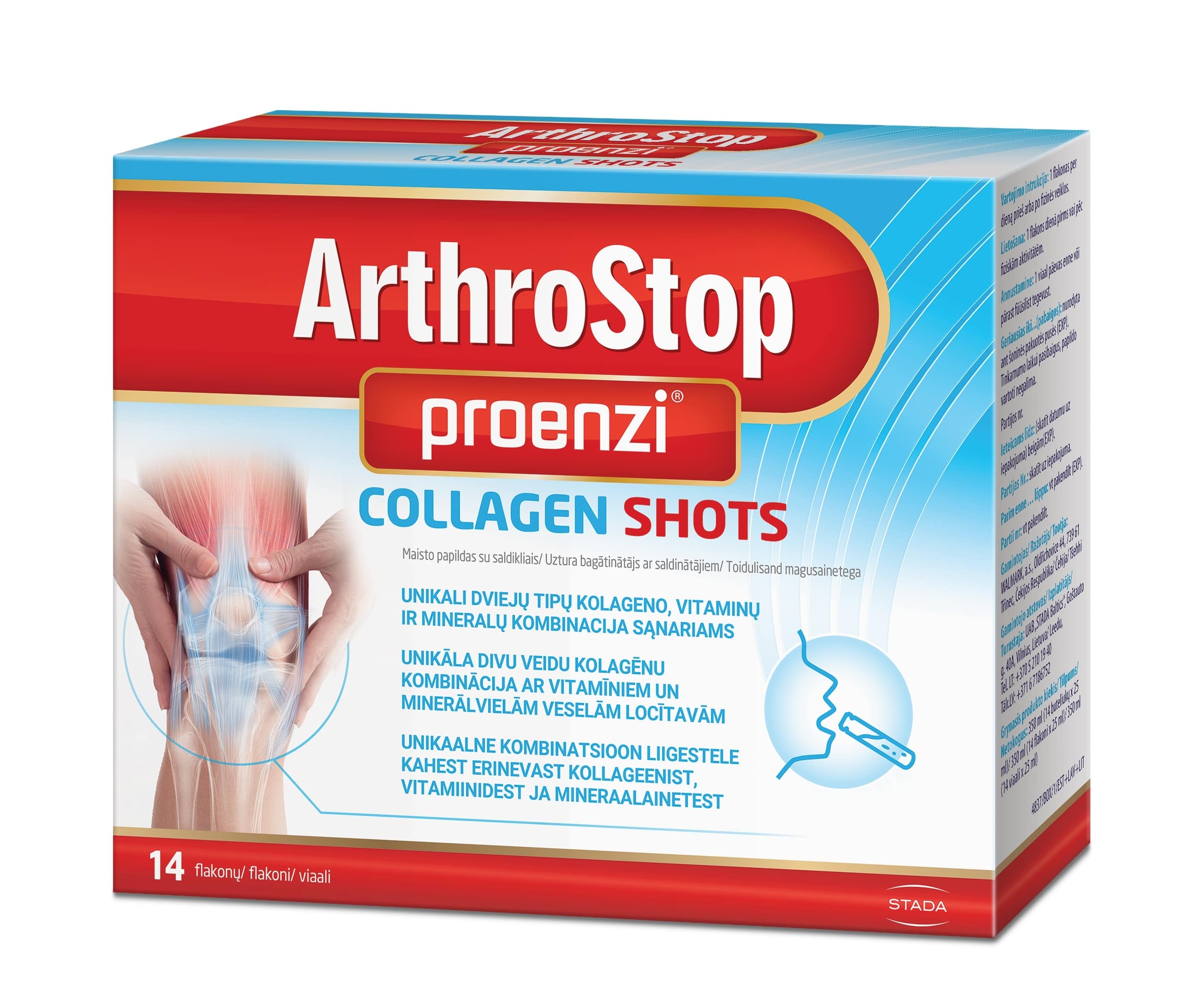 WALMARK Proenzi Arthrostop Collagen Shots 25 ml, 14 gab. - Produkta attēls 