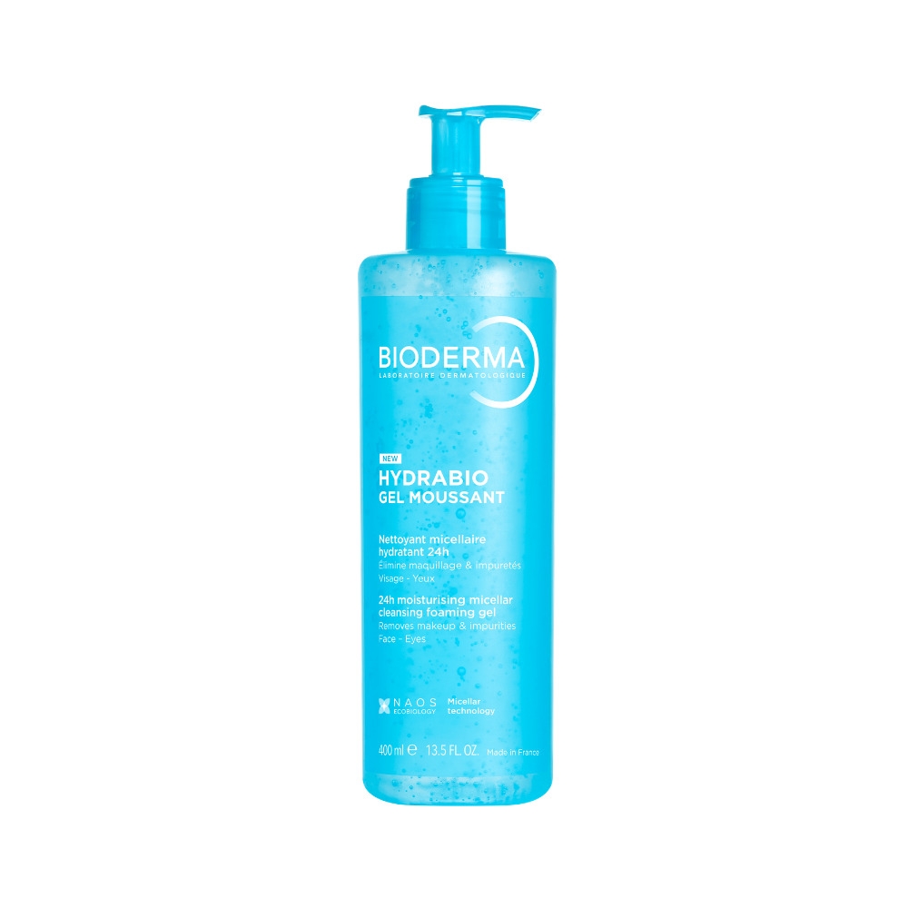 BIODERMA Hydrabio Gel moussant putojošs gels, 400 ml - Produkta attēls 