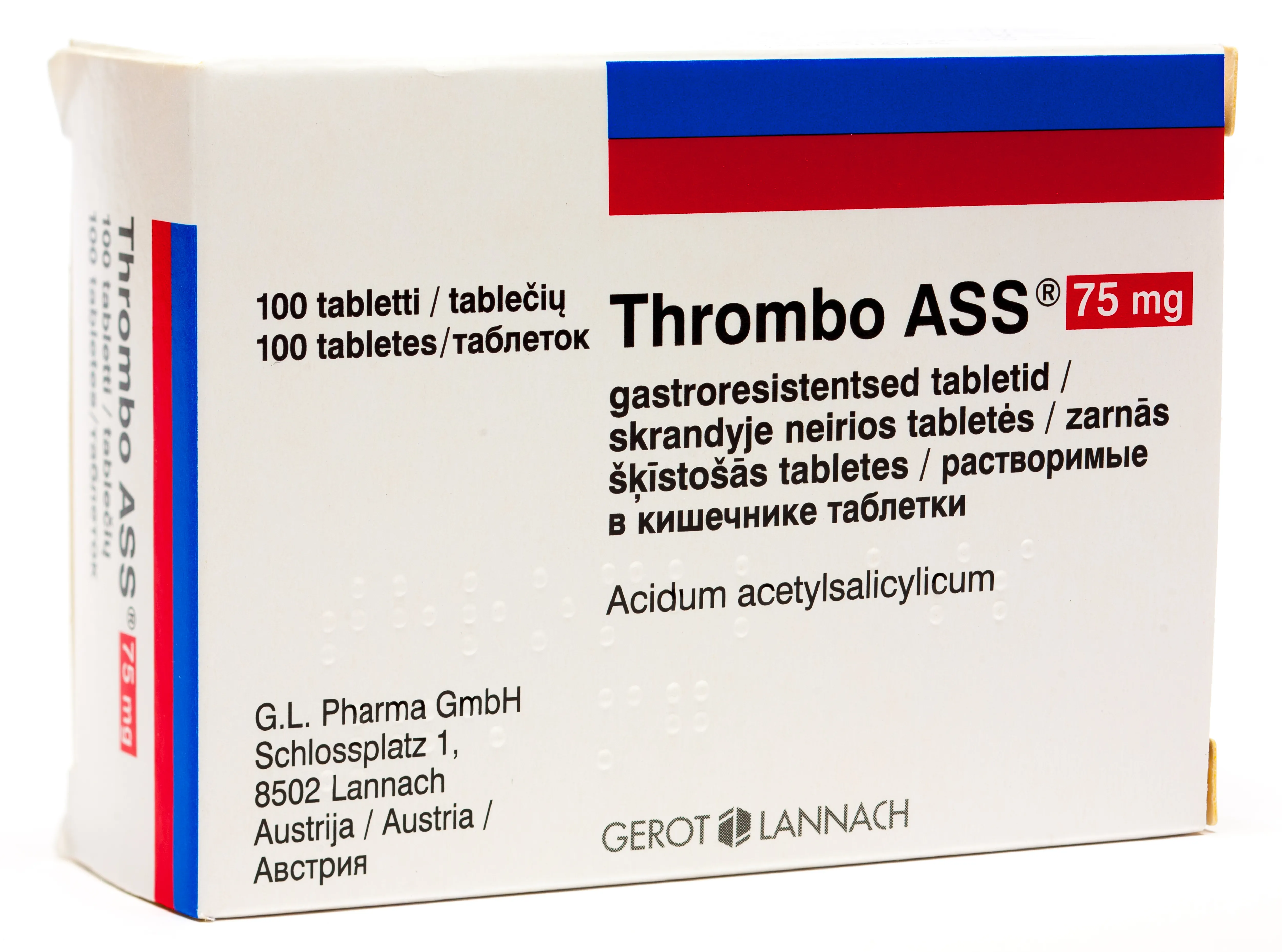 THROMBO ASS 75MG TABLETES N100 - Produkta attēls 