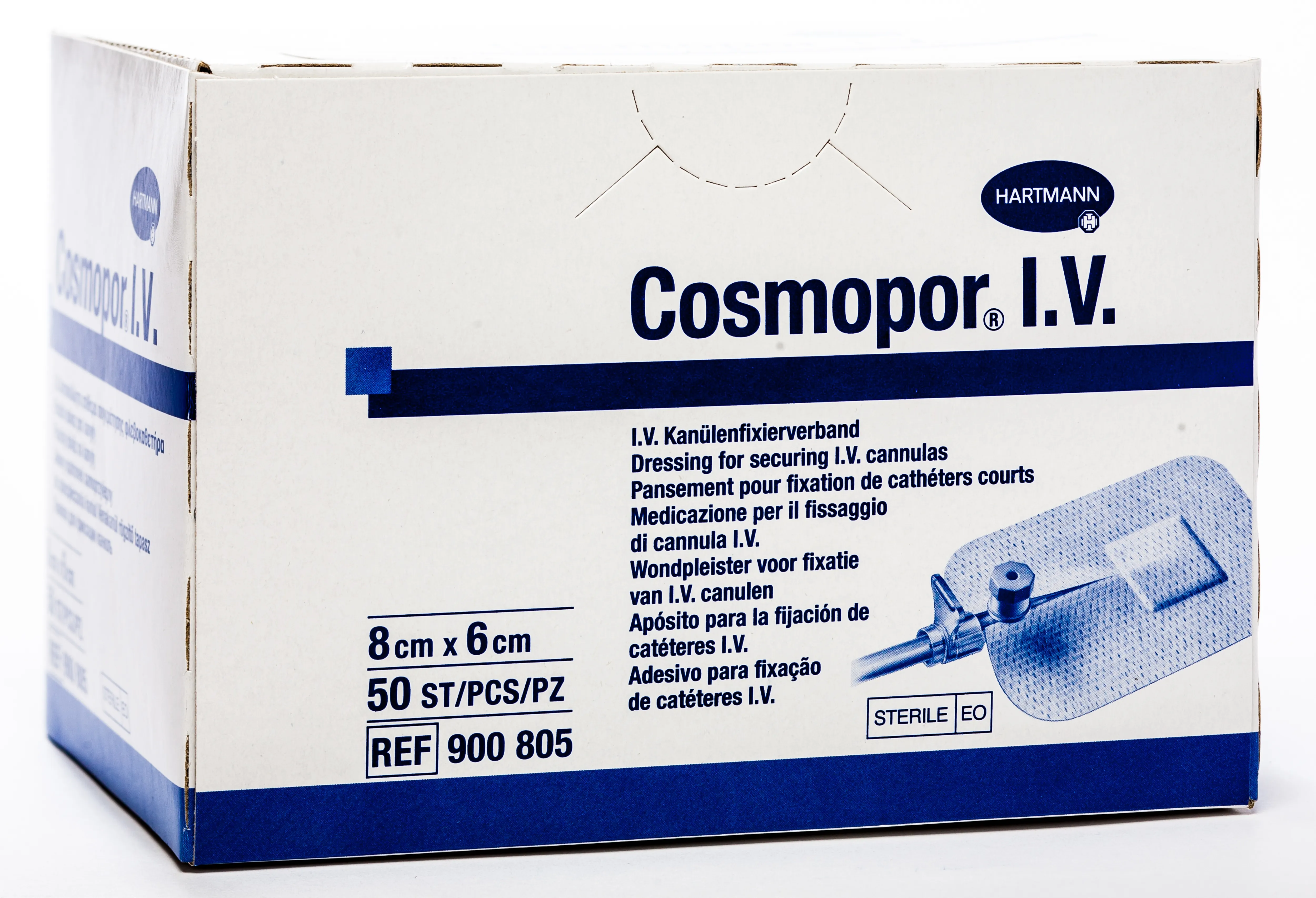 COSMOPOR I/V katetru fik. plāksteri (8 x 6 cm), 50 gab - Produkta attēls 