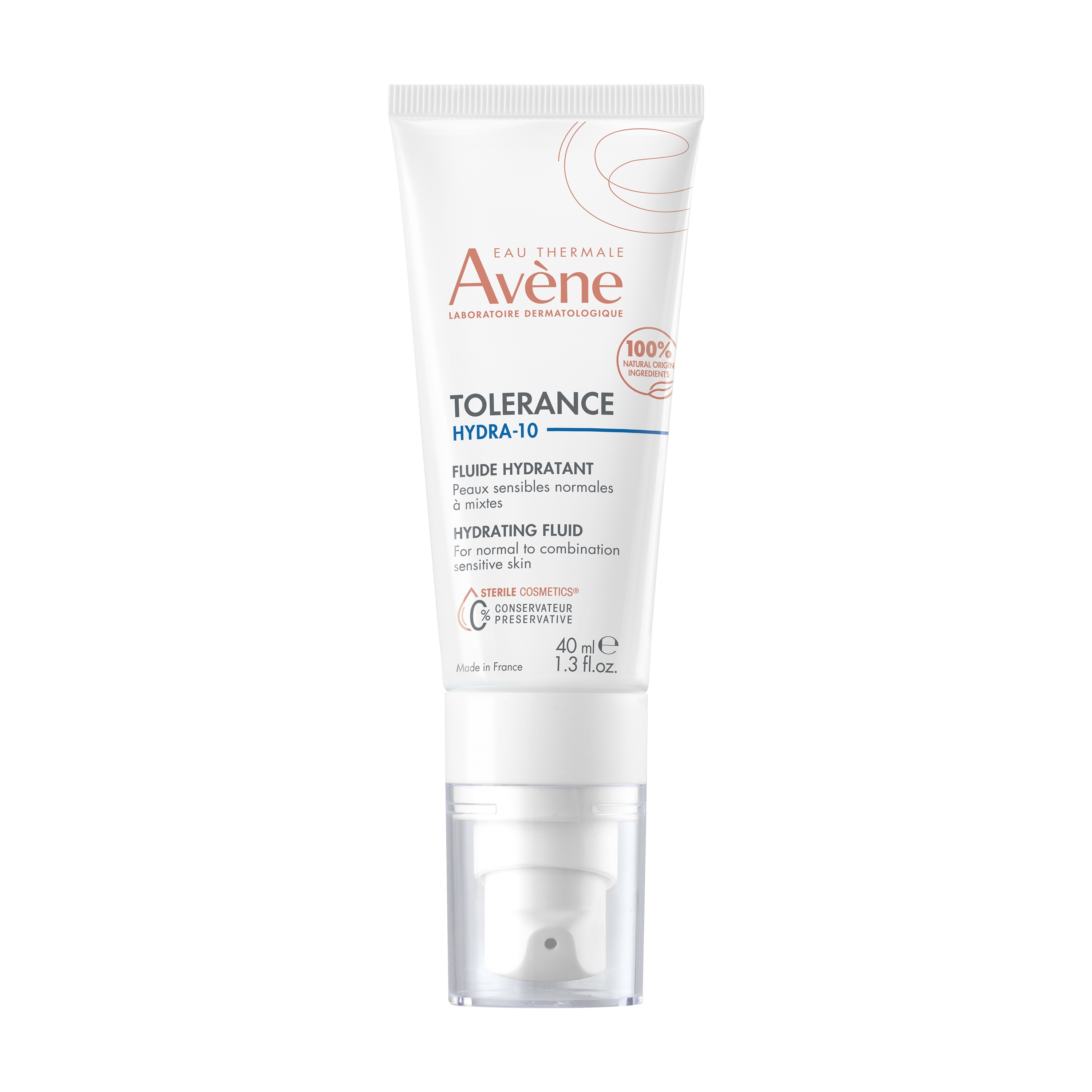 AVENE Tolerance Hydra-10 mitrinošs fluīds normālai, kombinētai ādai, 40ml - Produkta attēls 