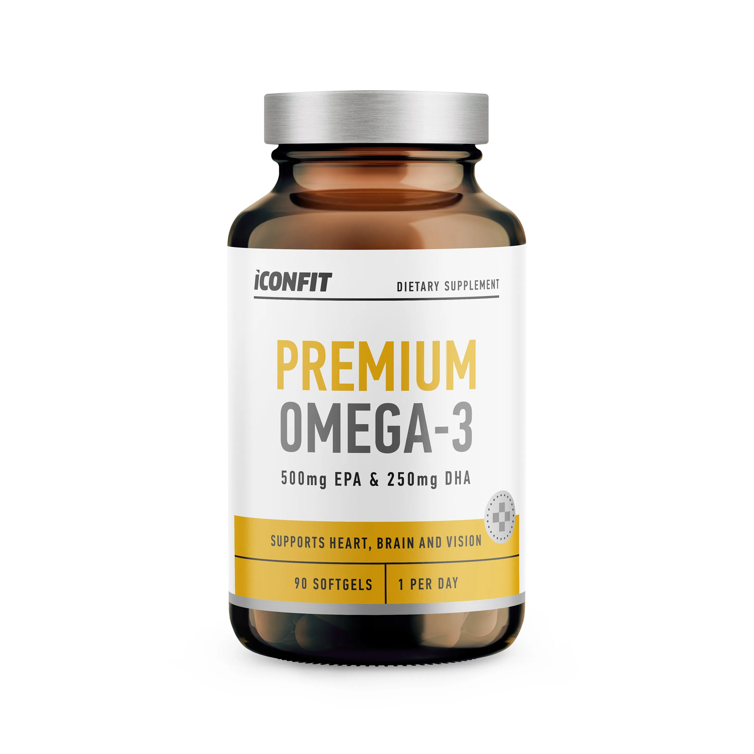 ICONFIT Omega 3 Premium kapsulas, 90 gab. - Produkta attēls 