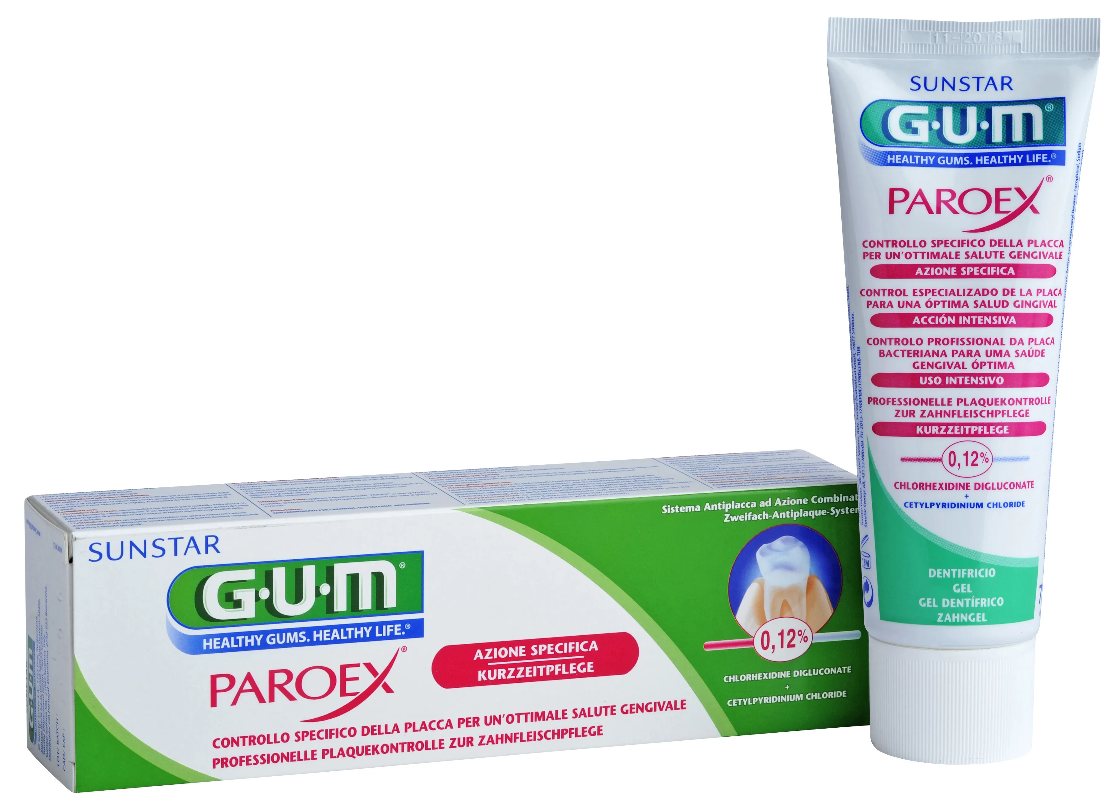 GUM® Paroex zobu pasta 0,12% CHX + CPC, 75 ml - Produkta attēls 