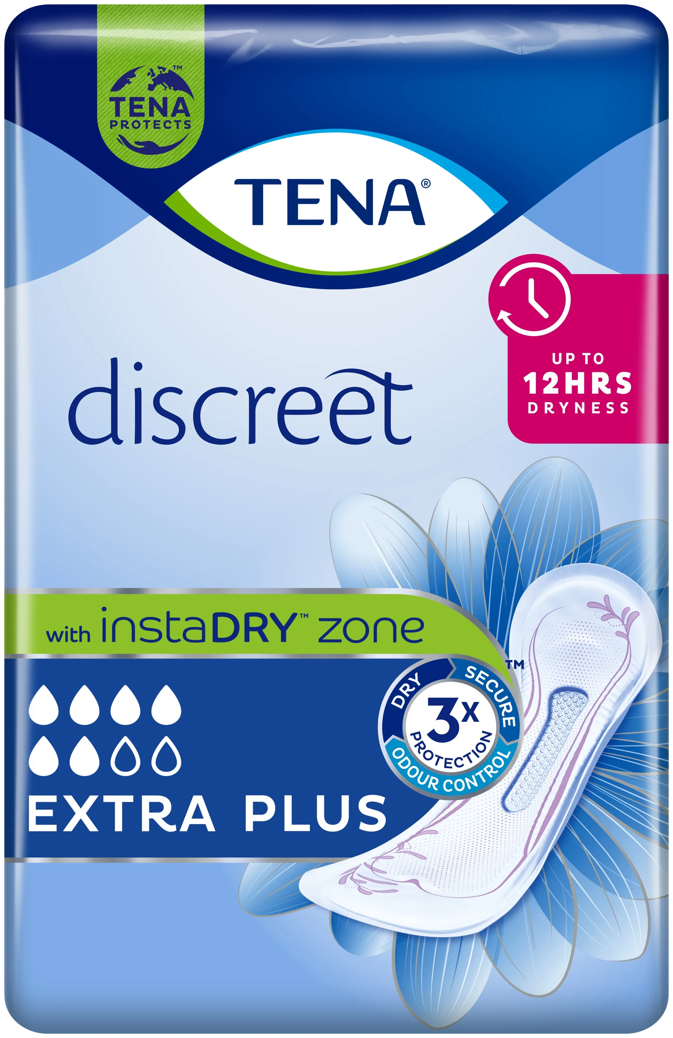 TENA Discreet Extra Plus paketes, 16 gab. - Produkta attēls 