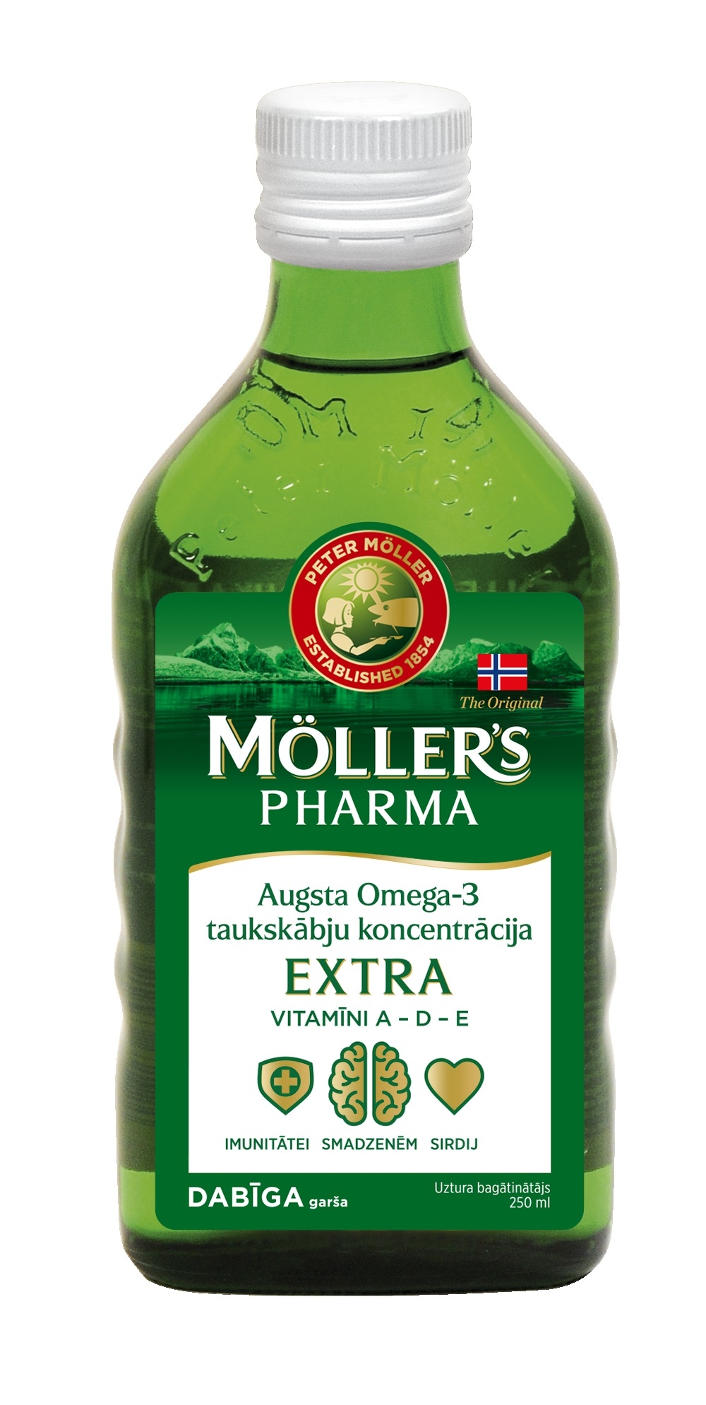 MOLLERS Pharma Extra (Premium) eļļa, 250ml - Produkta attēls 