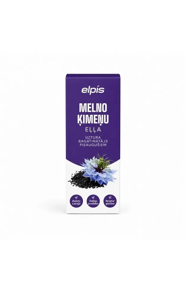 ELPIS melno ķimeņu eļļa, 100 ml - Produkta attēls 