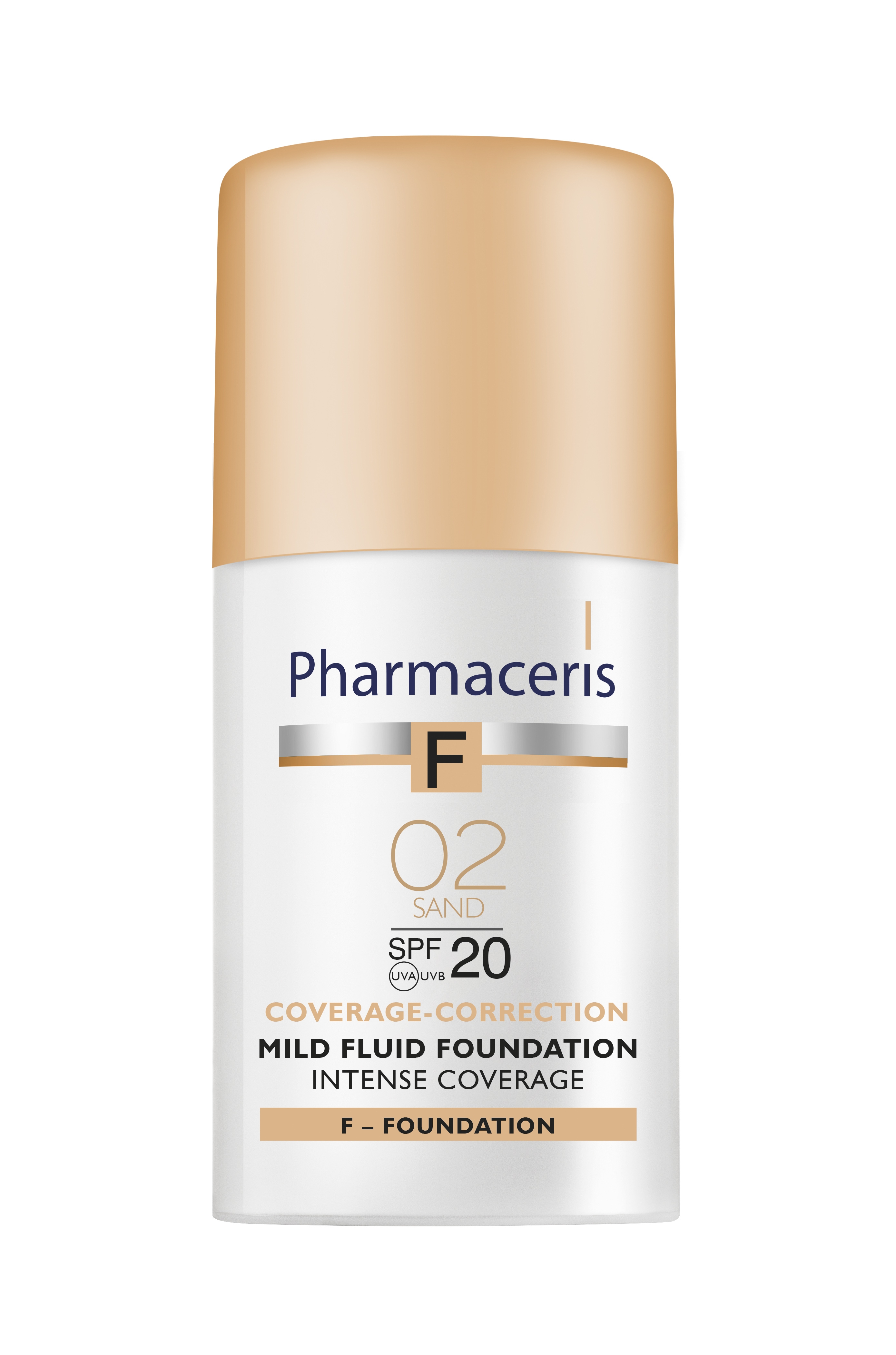 PHARMACERIS F.Intense Coverage Mild Fluid (sand) tonālais krēms, 30 ml - Produkta attēls 