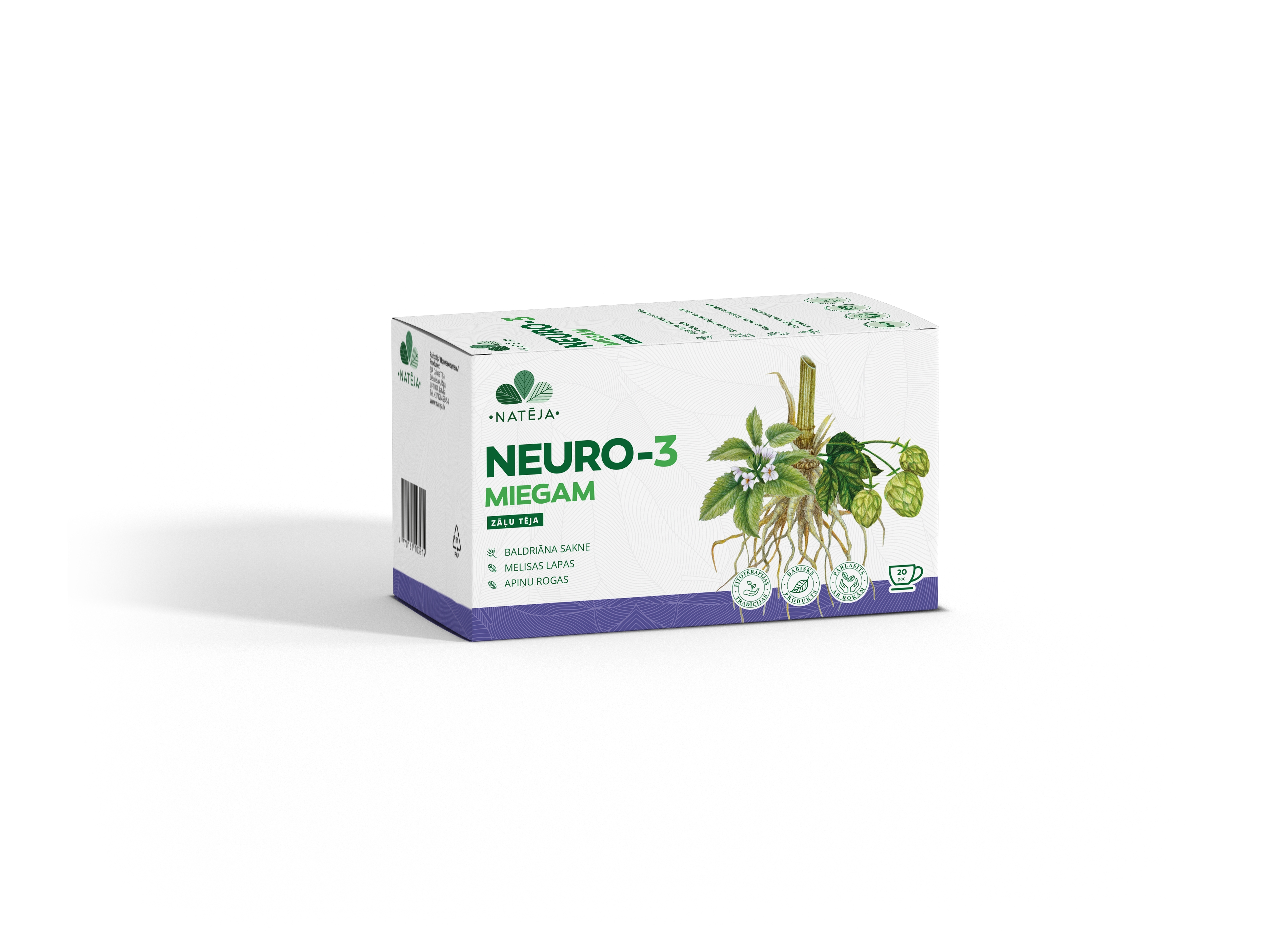 NATĒJA NEURO-3, zāļu tēja miegam, 20 gab - Produkta attēls 