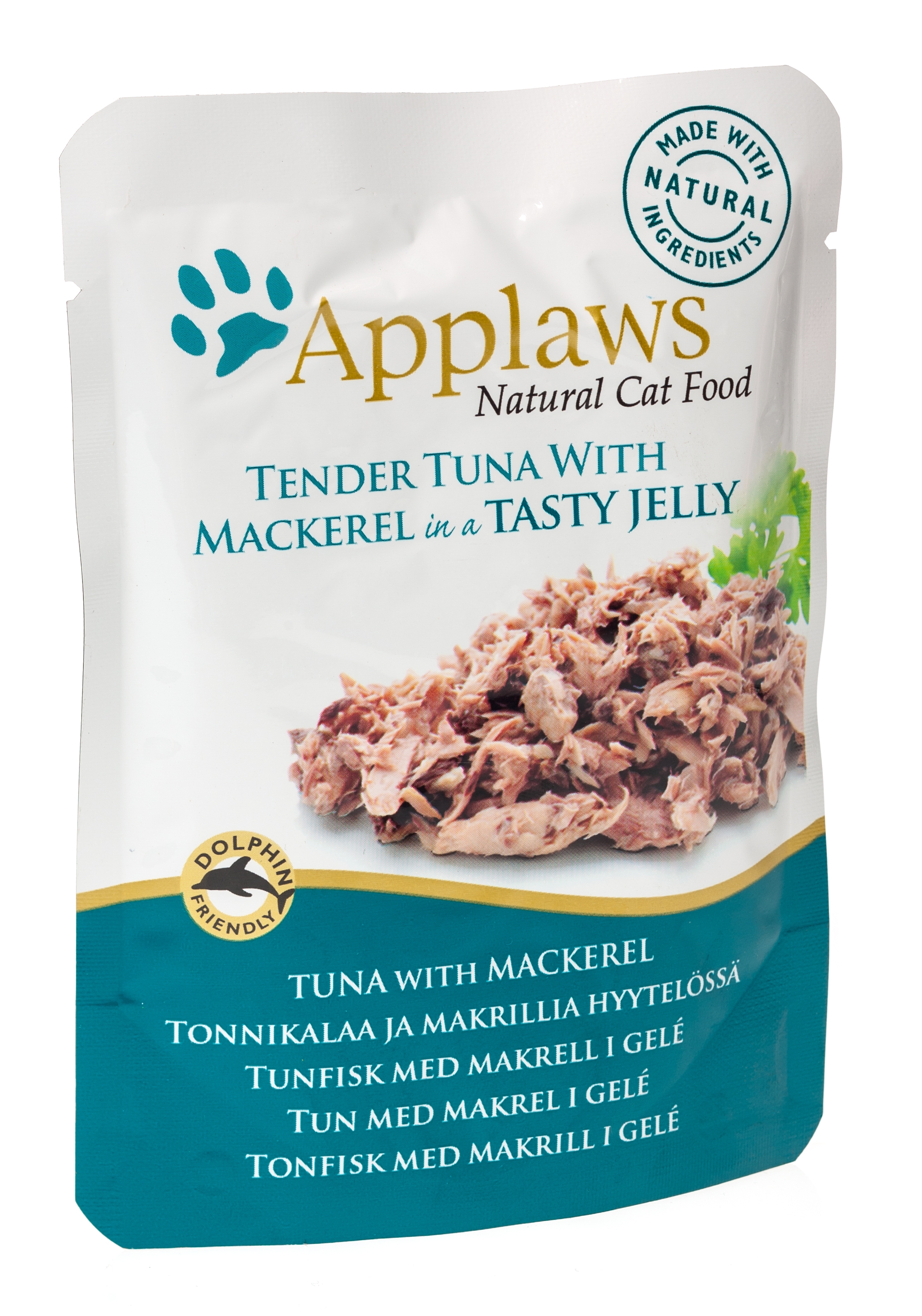 Applaws kaķu mitrā barība paciņā tuncis/skumbrija želejā 70g (8255) - Produkta attēls 