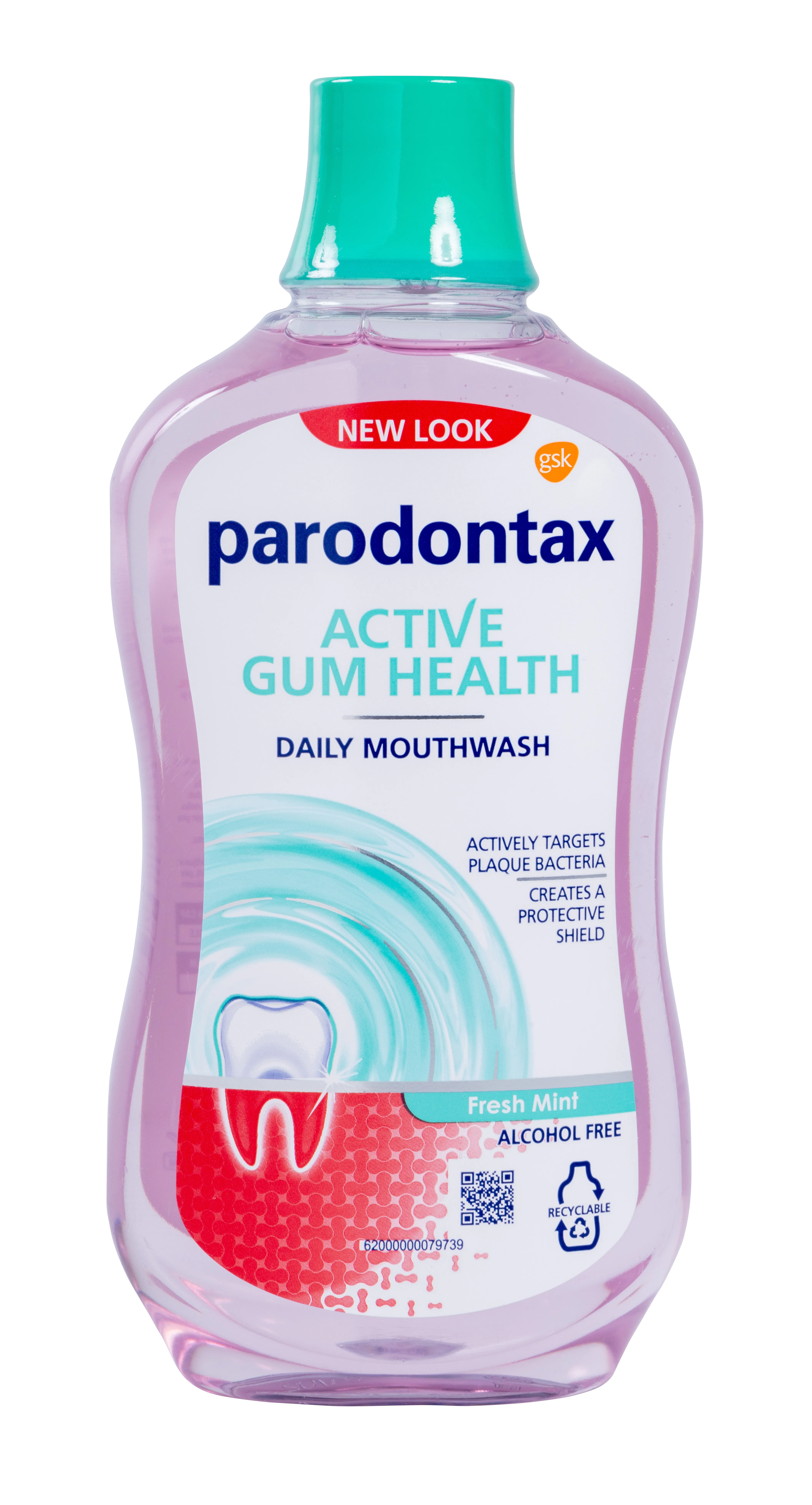 PARODONTAX® Daily Mouthwash Freshmint mutes skalojamais līdzeklis, 500 - Produkta attēls 