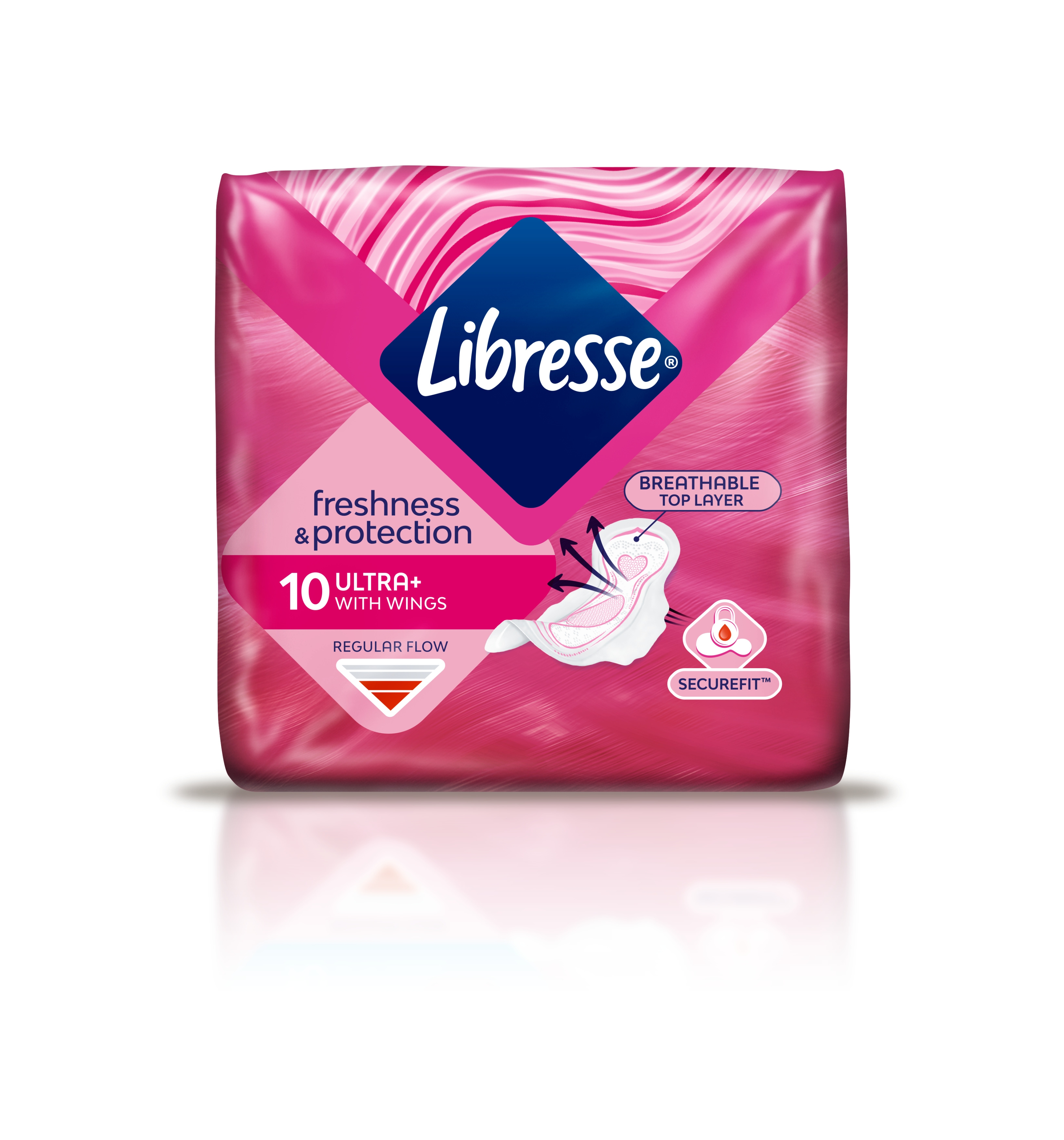 LIBRESSE Ultra Plus Wing paketes, 10 gab - Produkta attēls 