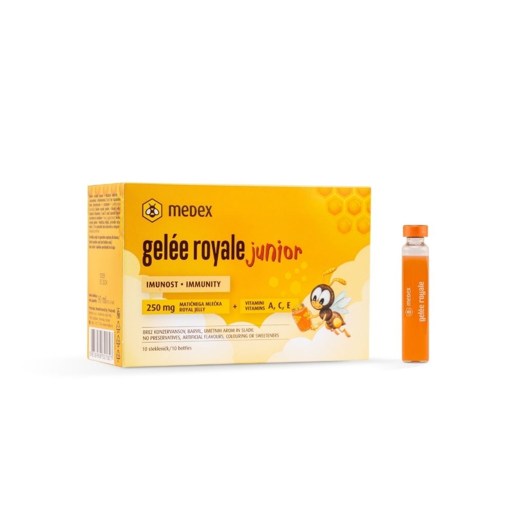 MEDEX Gelee Royale Junior 9 ml ampulas, 10 gab - Produkta attēls 