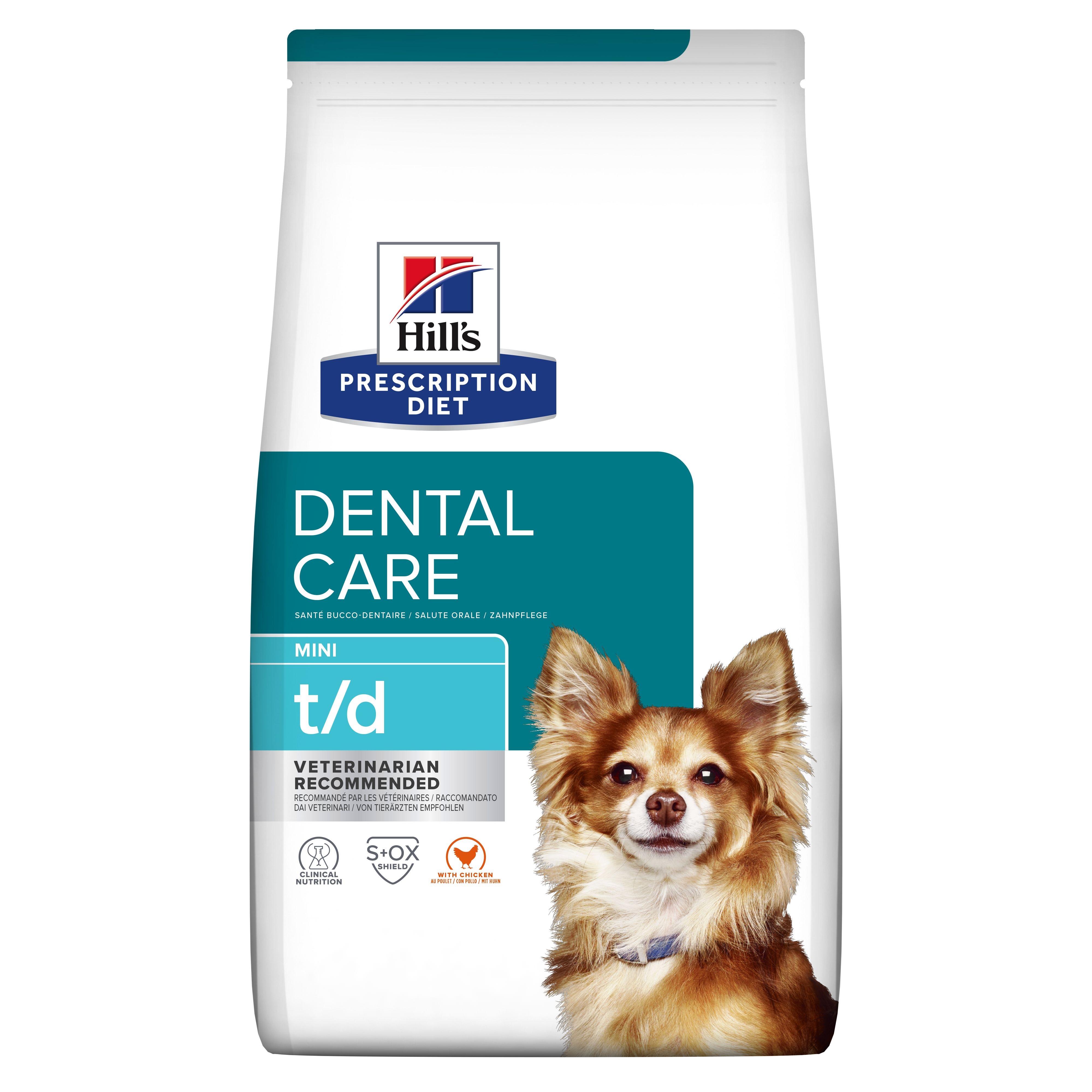 Hills PD suņu sausā barība T/D Mini vista 3kg - Produkta attēls 