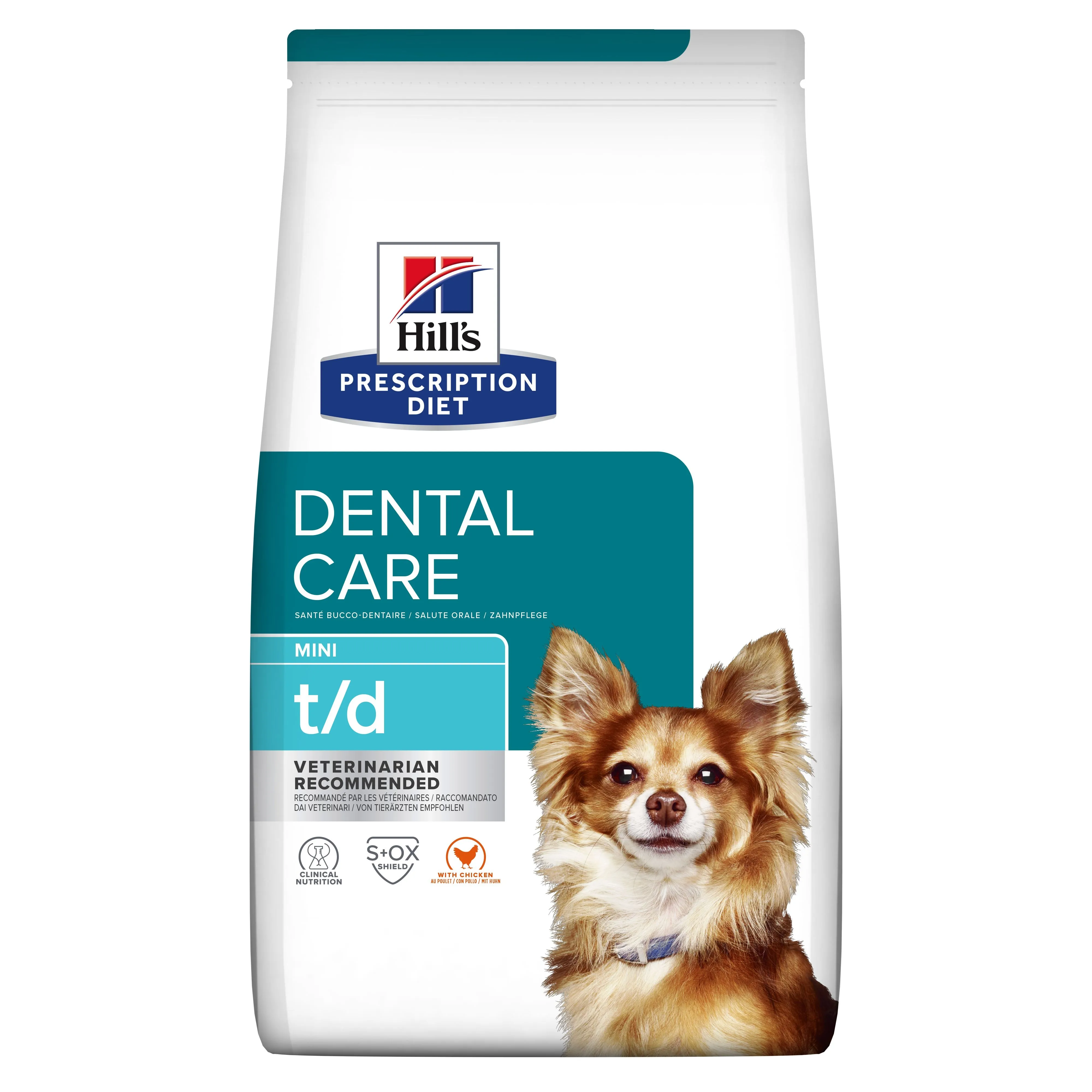 Hills PD suņu sausā barība T/D Mini vista 3kg - Produkta attēls 