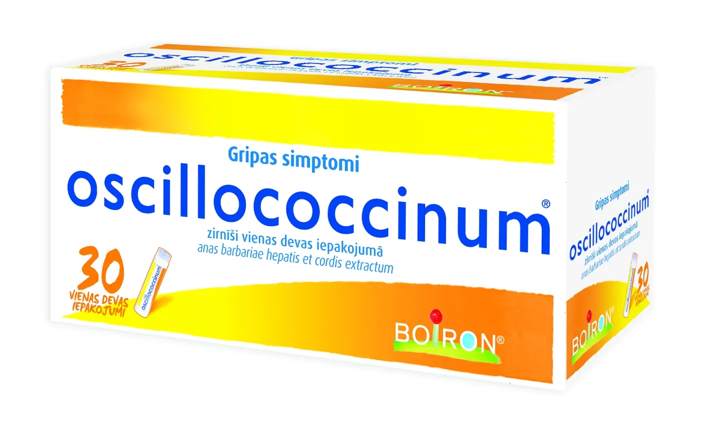 OSCILLOCOCCINUM® 1 g zirnīši, 30 gab - Produkta attēls 