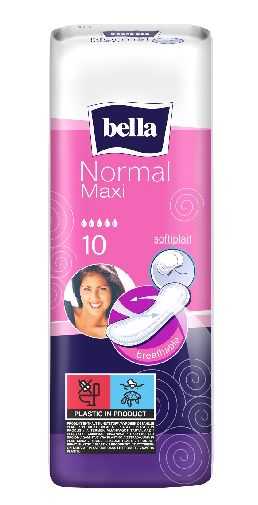 BELLA NORMAL MAXI higiēniskās paketes, 10 gab. - Produkta attēls 2