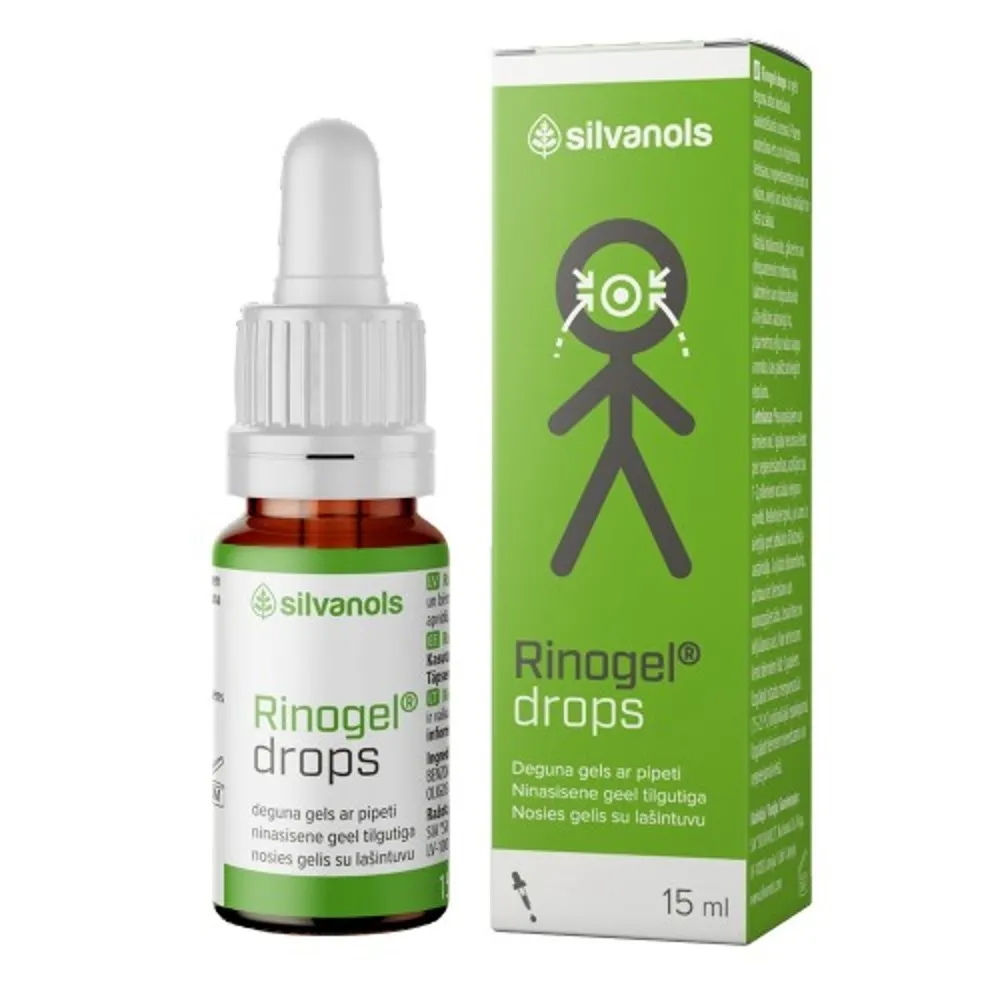 SILVANOLS Rinogel Drops gels, 15 ml - Produkta attēls 