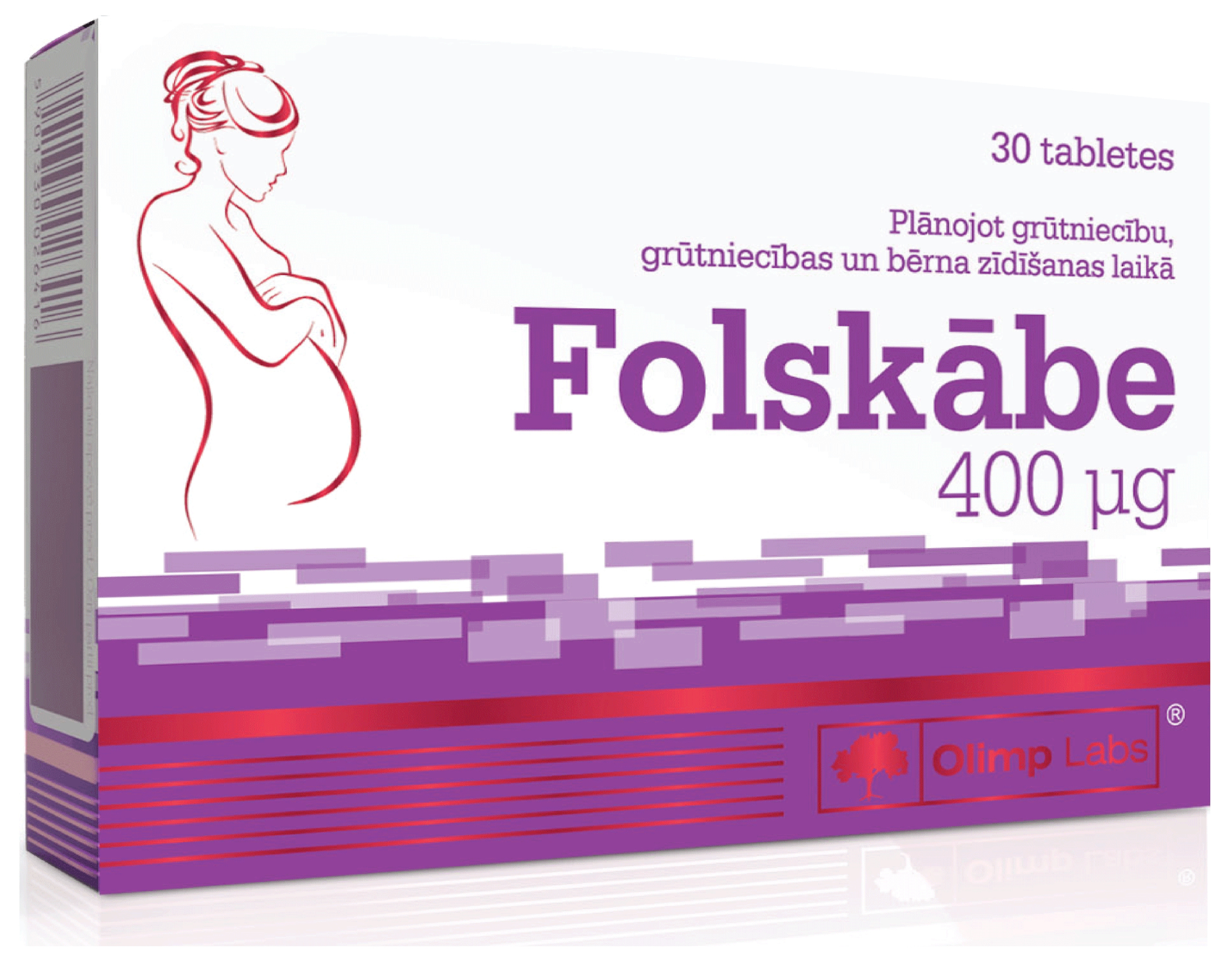 OLIMPLABS FOLSKĀBE 400MCG TABLETES N30 - Produkta attēls 