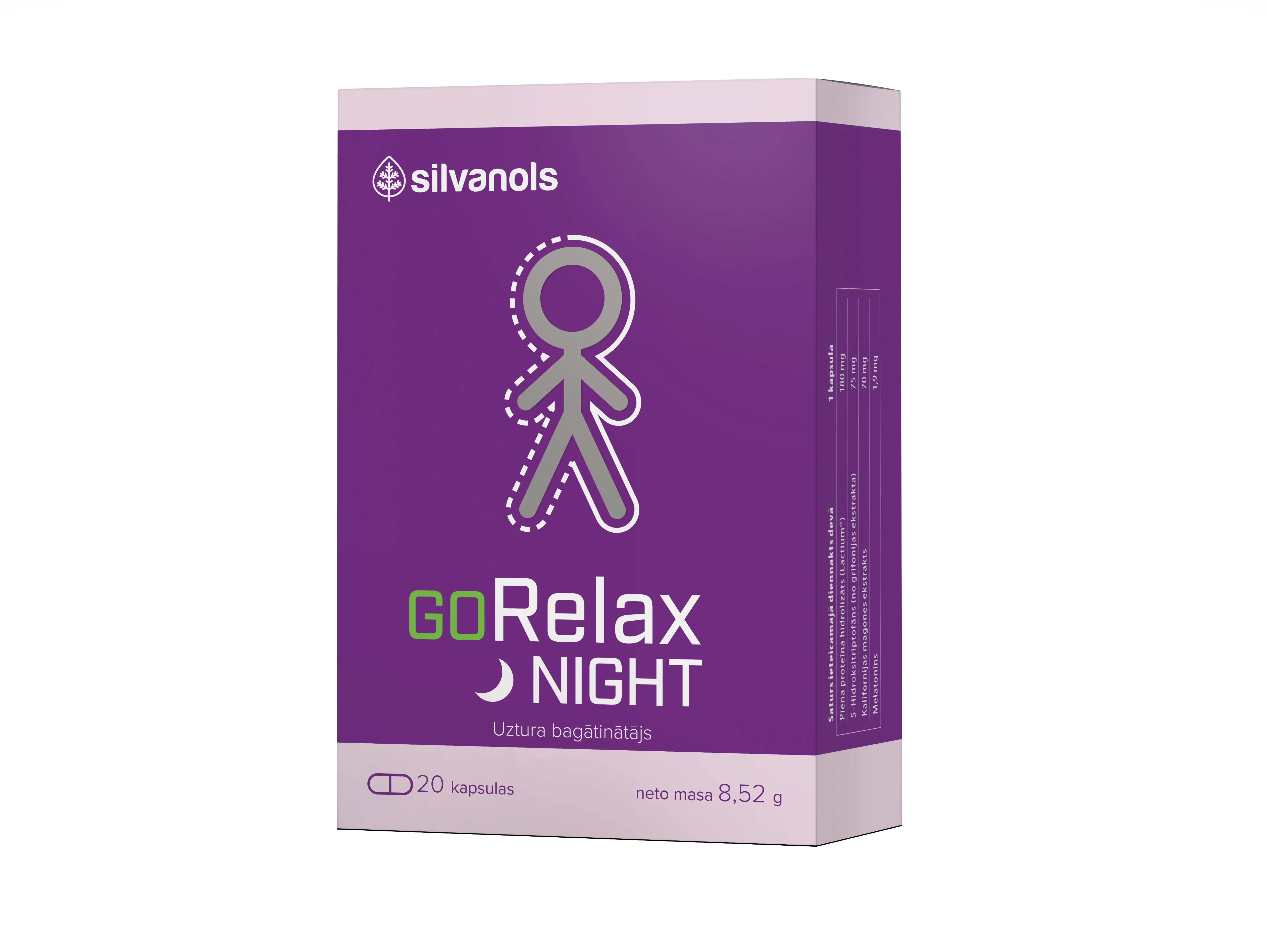 GORELAX Night kapsulas, 20 gab. - Produkta attēls 