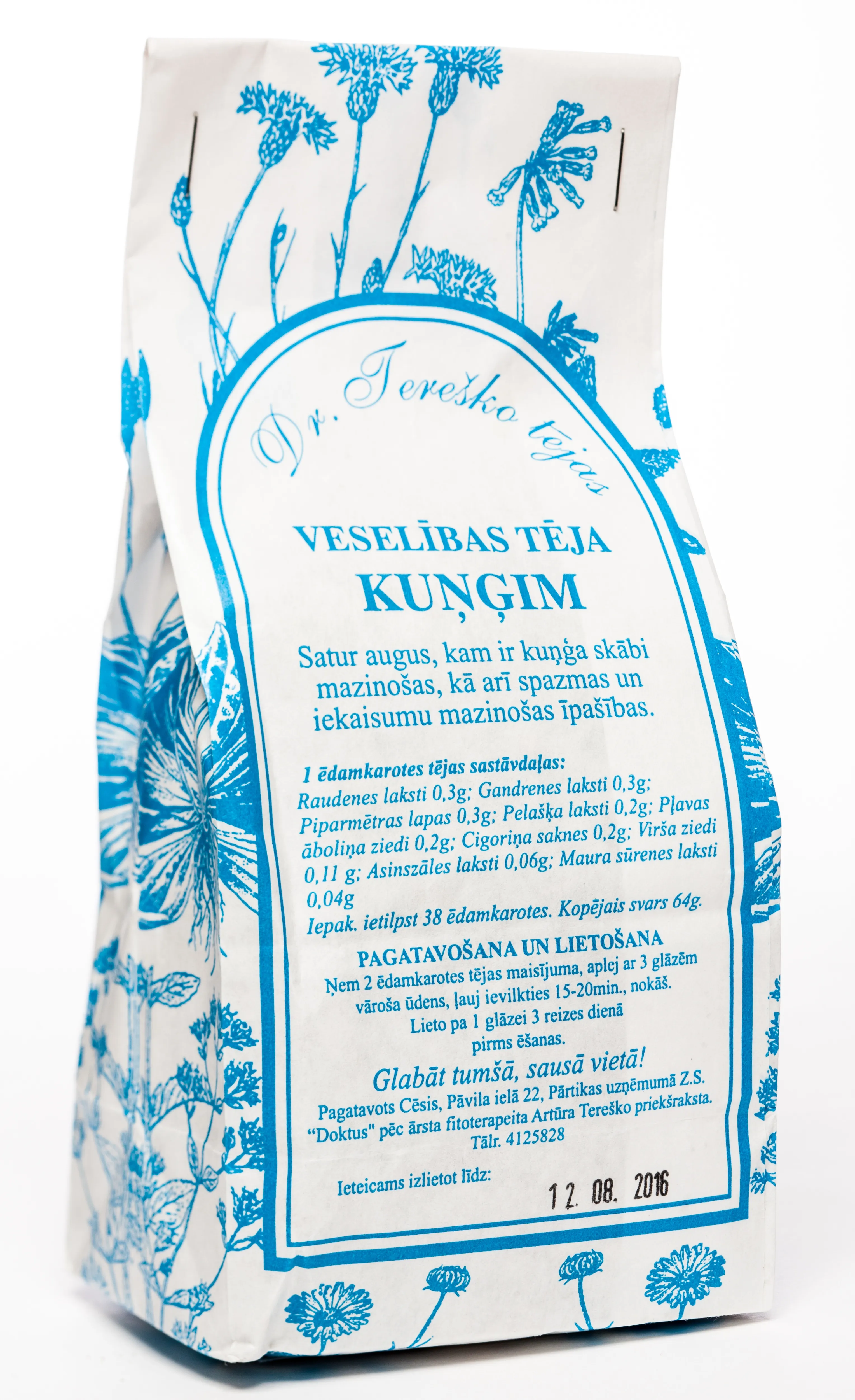 TEREŠKO tēja kuņģim, 64 g. - Produkta attēls 