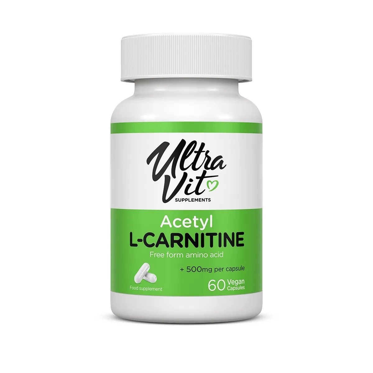 ULTRAVIT Acetyl-L-Carnitine kapsulas, 60 gab. - Produkta attēls 
