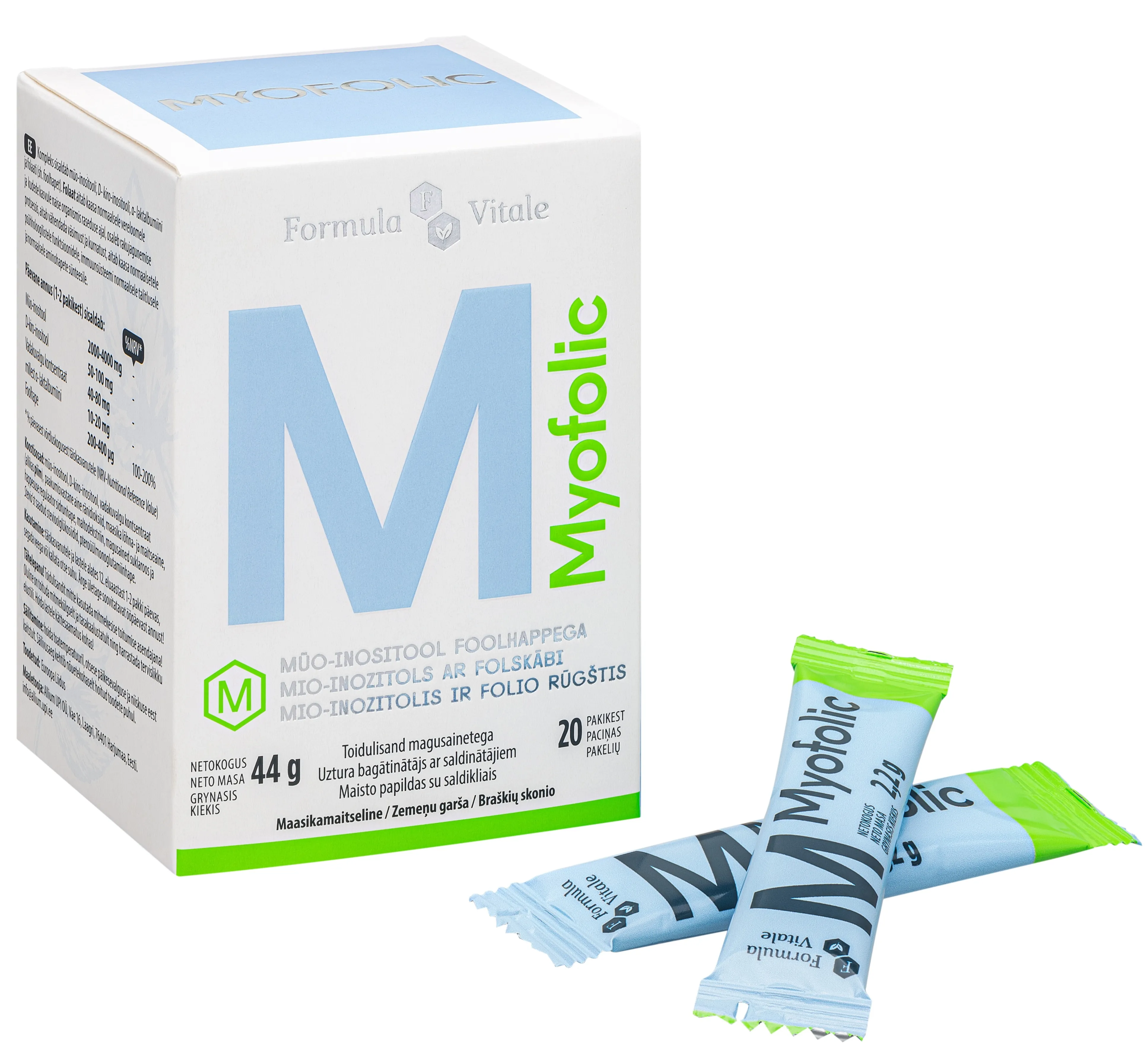 FORMULA VITALE Myfolic pulveris paciņās, 20 gab. - Produkta attēls 