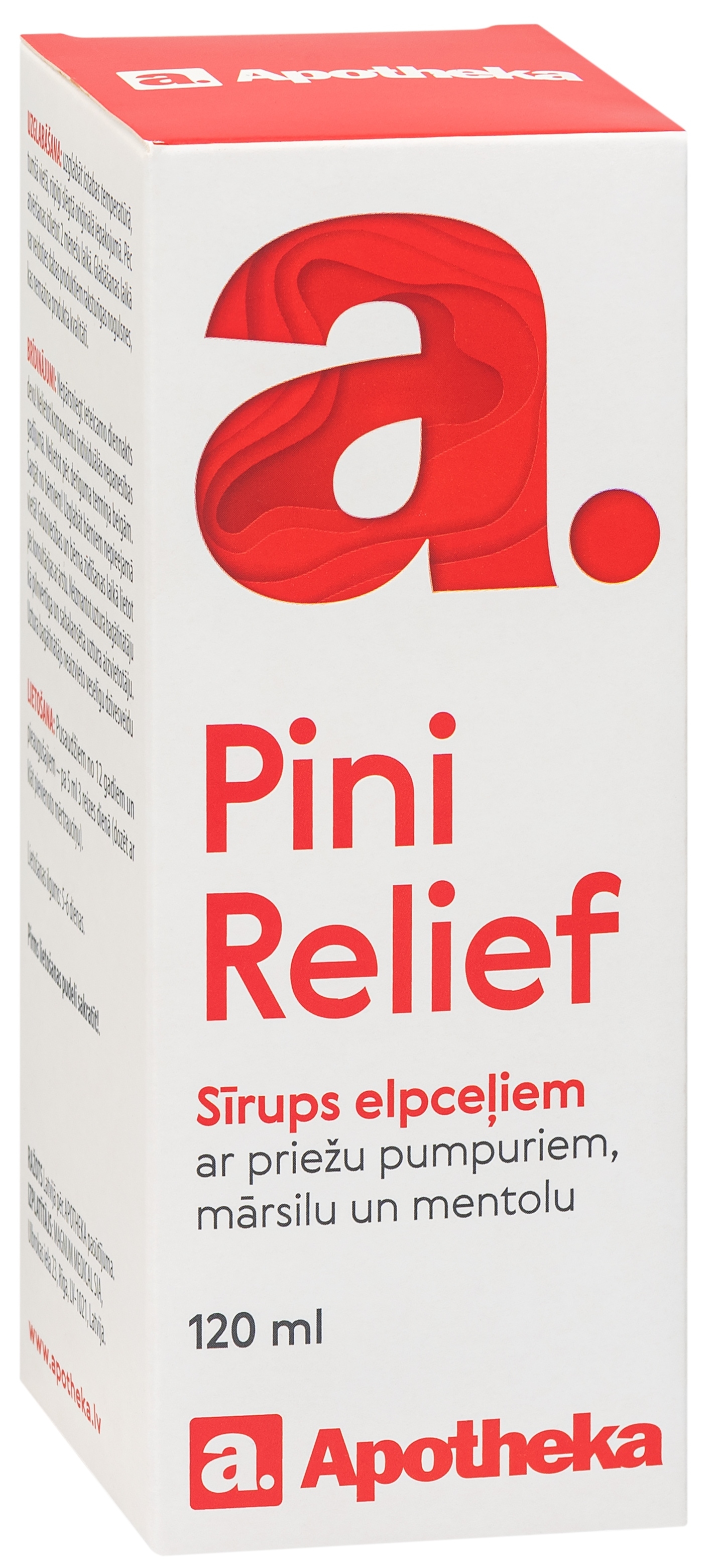 APOTHEKA Pini Relief sīrups, 120ml - Produkta attēls 