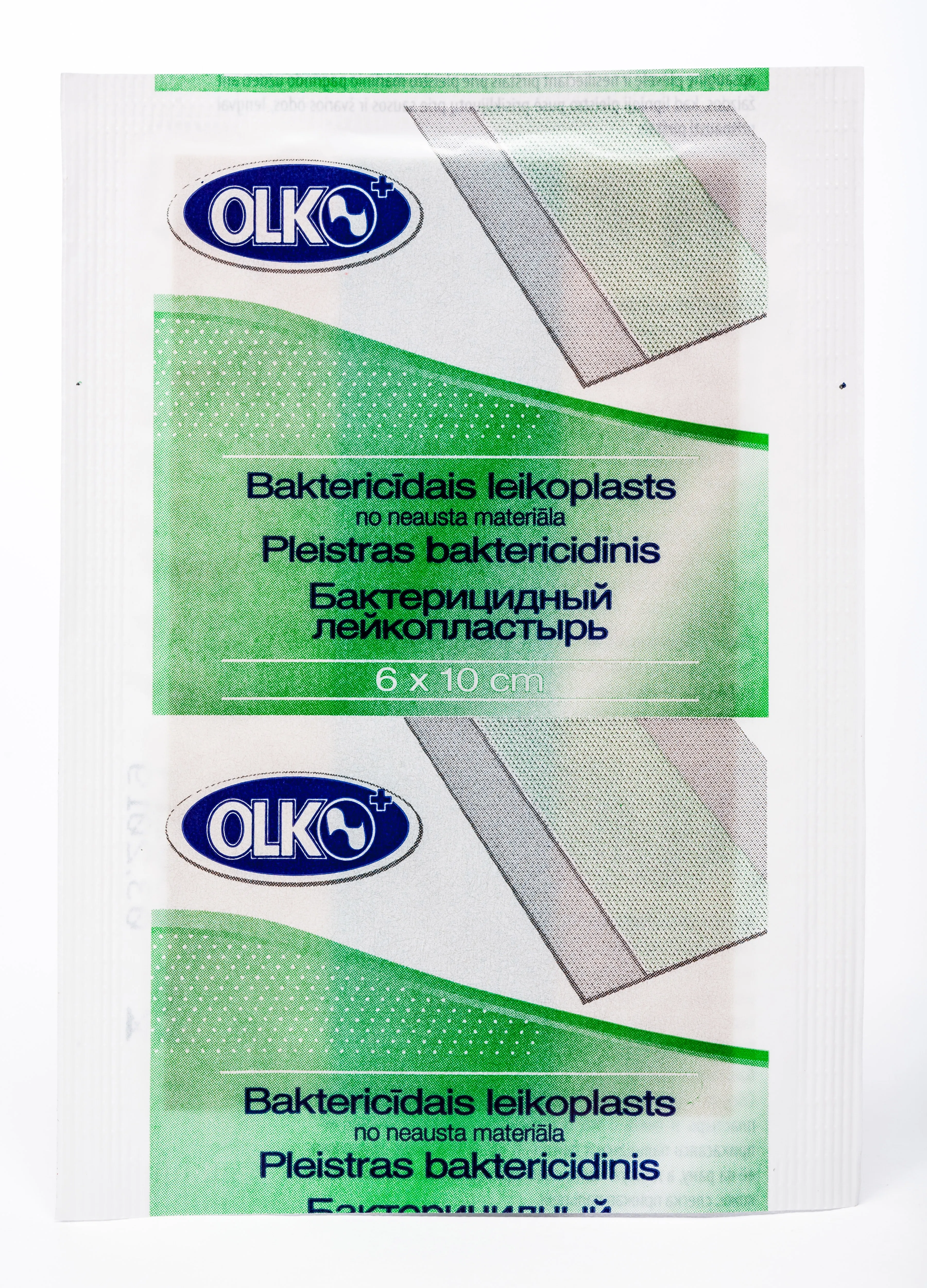 BAKTERICĪDS PLĀKSTERIS NEAUSTS 6x10CM (OLKO) - Produkta attēls 