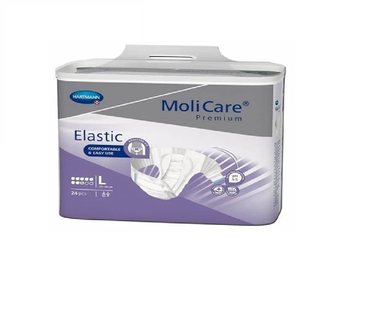 MOLICARE Premium Elastic autiņbikses (L izmērs, 8 piles), 24 gab - Produkta attēls 