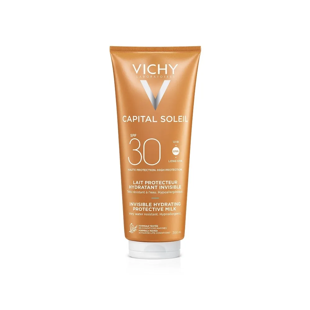 VICHY CAPITAL SOLEIL Losjons ķermenim un sejai SPF 30, 300 ml - Produkta attēls 