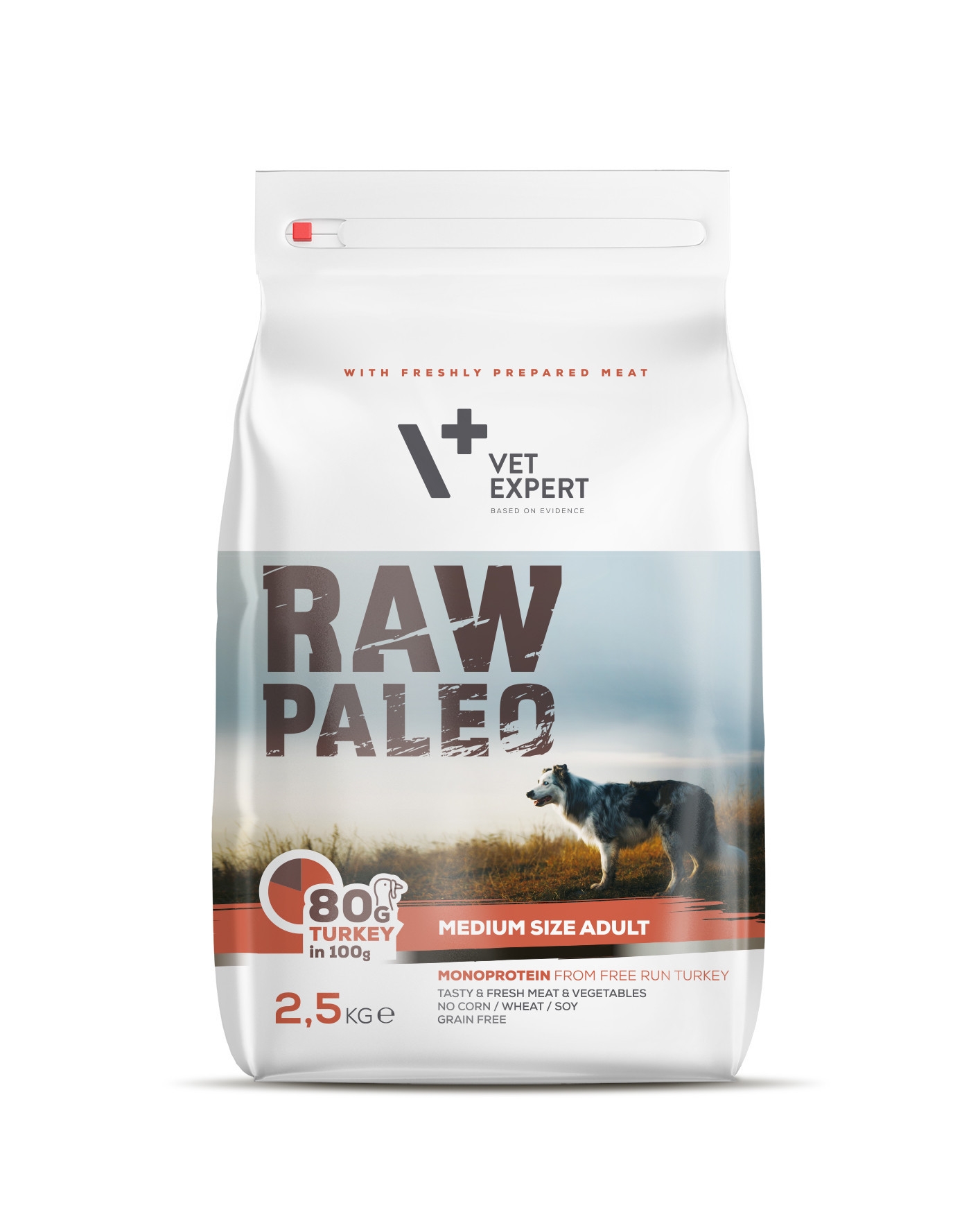 RAW PALEO SUŅU SAUSĀ B MEDIUM TĪTARS 2.5KG - Produkta attēls 