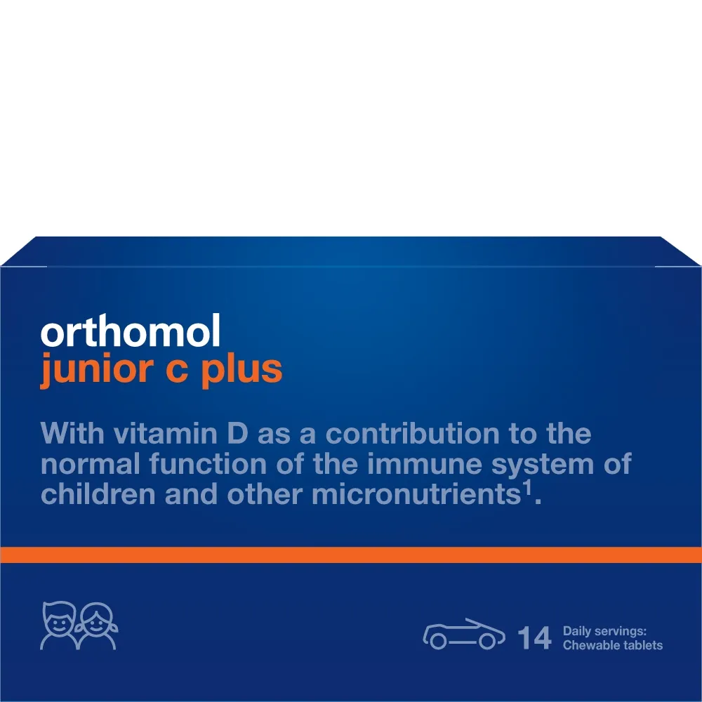 Orthomol Junior c plus (apelsīns/mandarīns un meža oga) tabletes, 3 x 14 gab - Produkta attēls 
