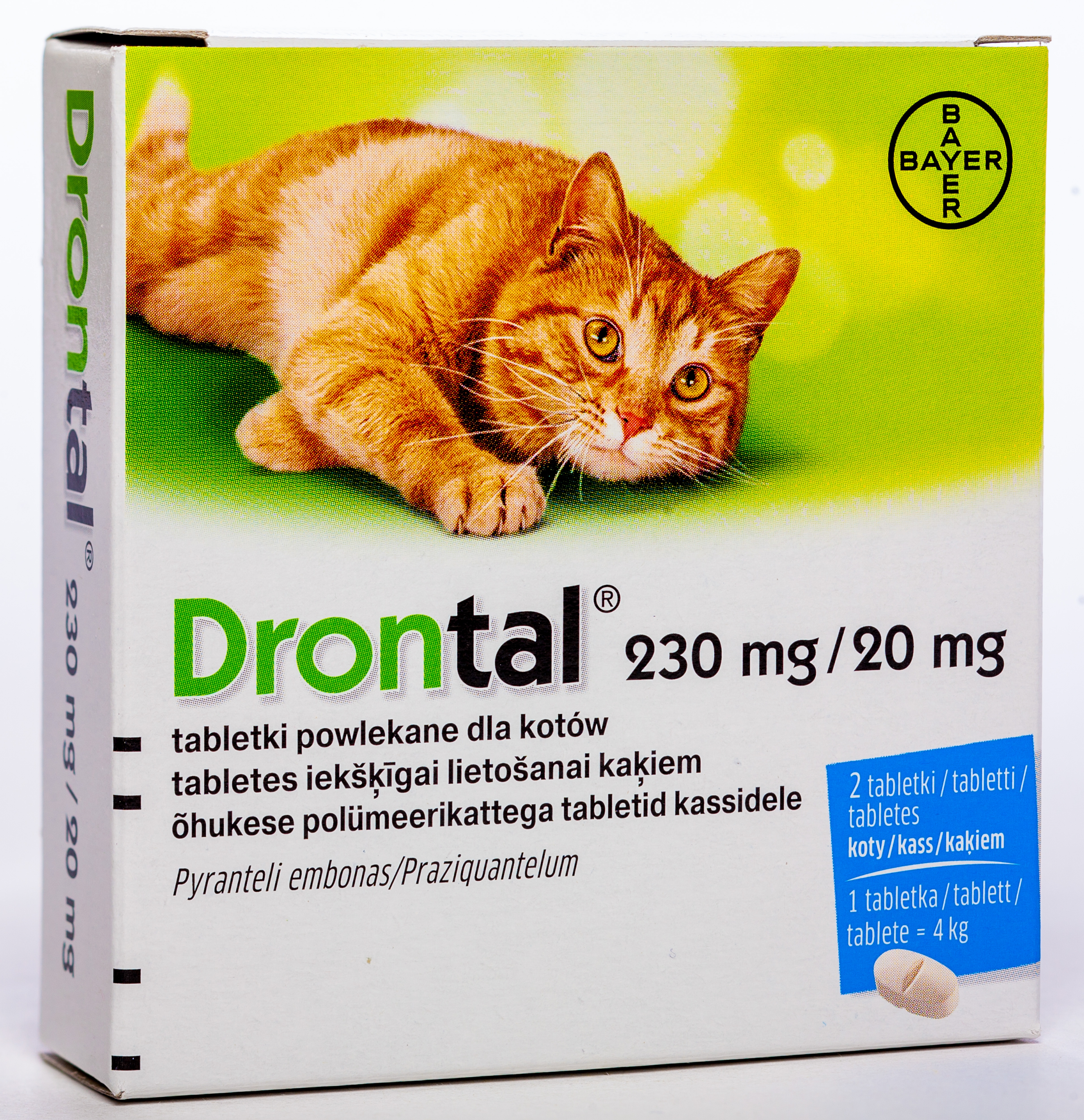 DRONTAL 230MG/20MG TABLETES KAĶIEM N2 - Produkta attēls 