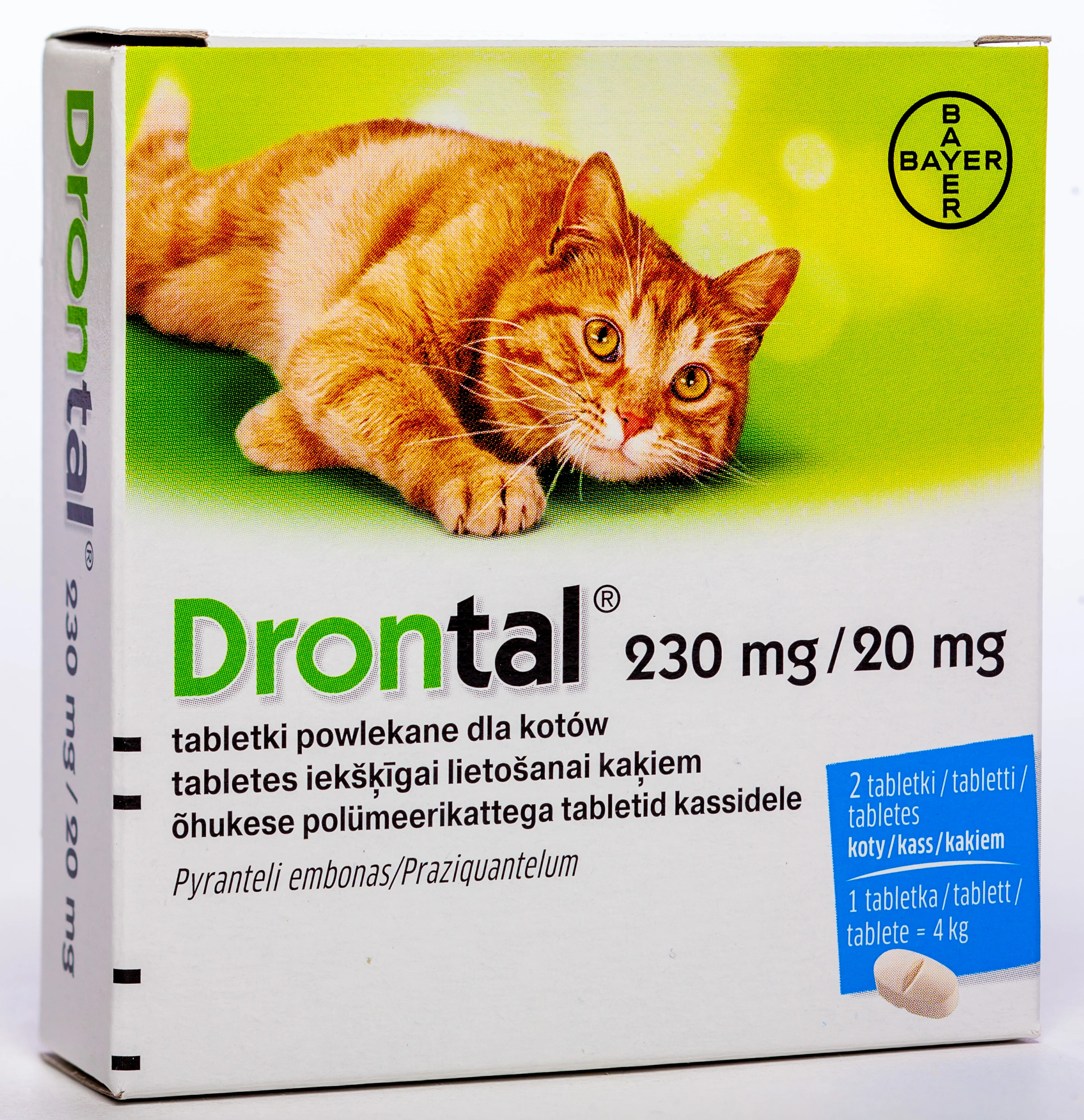 DRONTAL 230MG/20MG TABLETES KAĶIEM N2 - Produkta attēls 