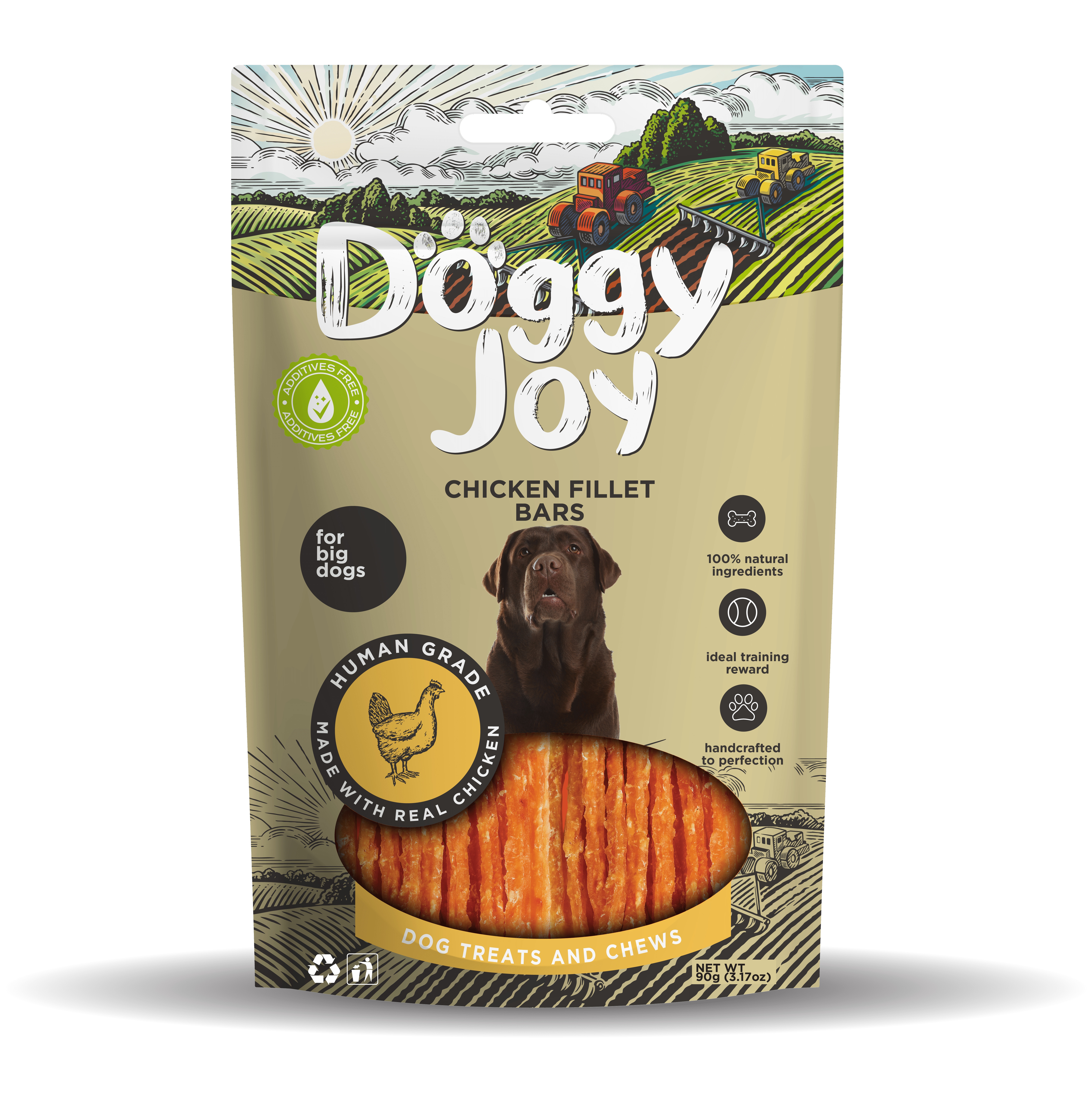 DOGGY JOY VISTAS FILEJAS NŪJIŅAS SUŅIEM 90G - Produkta attēls 