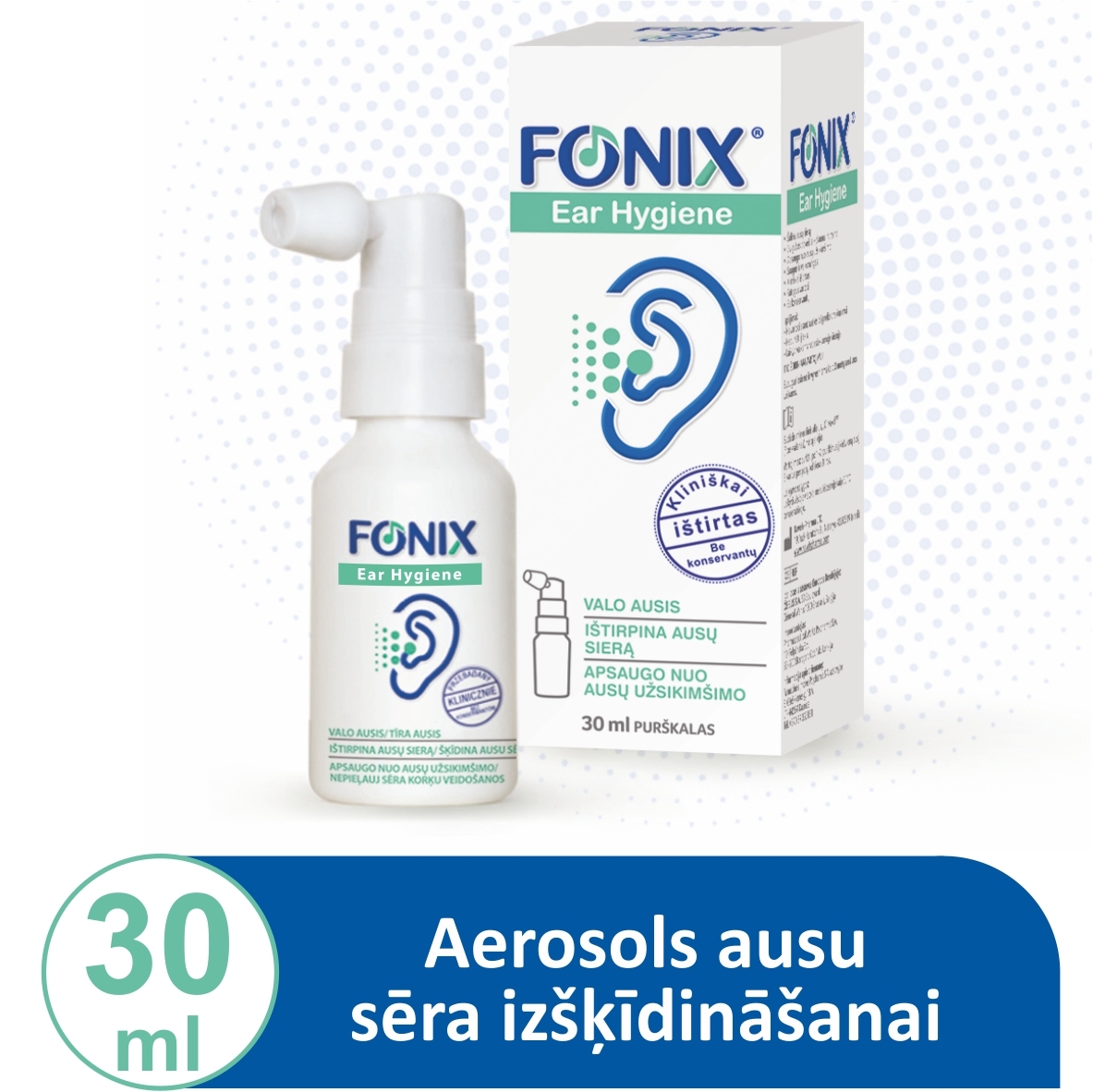 FONIX® Ear Hygiene ausu aerosols 30 ml - Produkta attēls 4